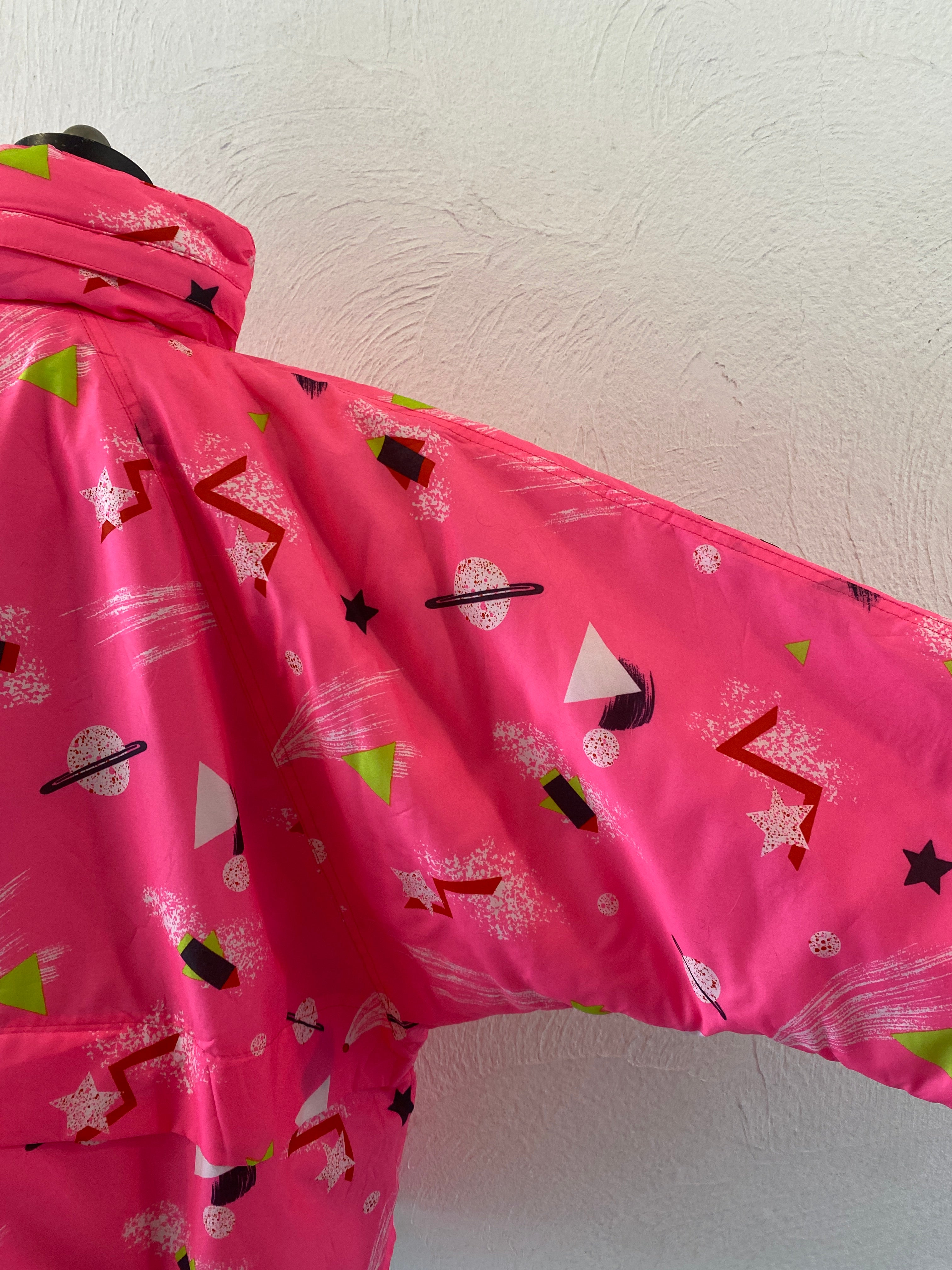 pink planet padding pullover