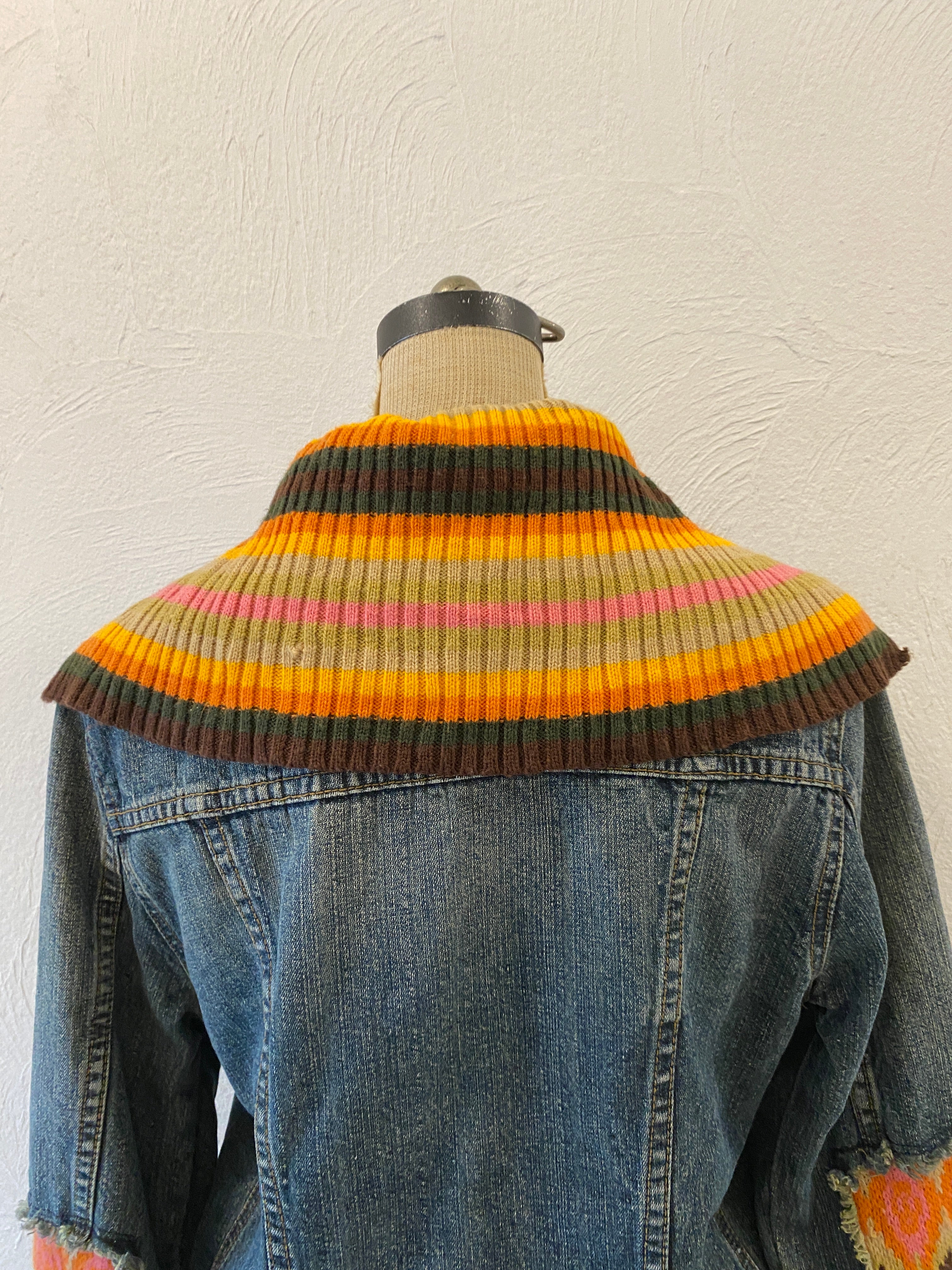 docking knit denim jacket
