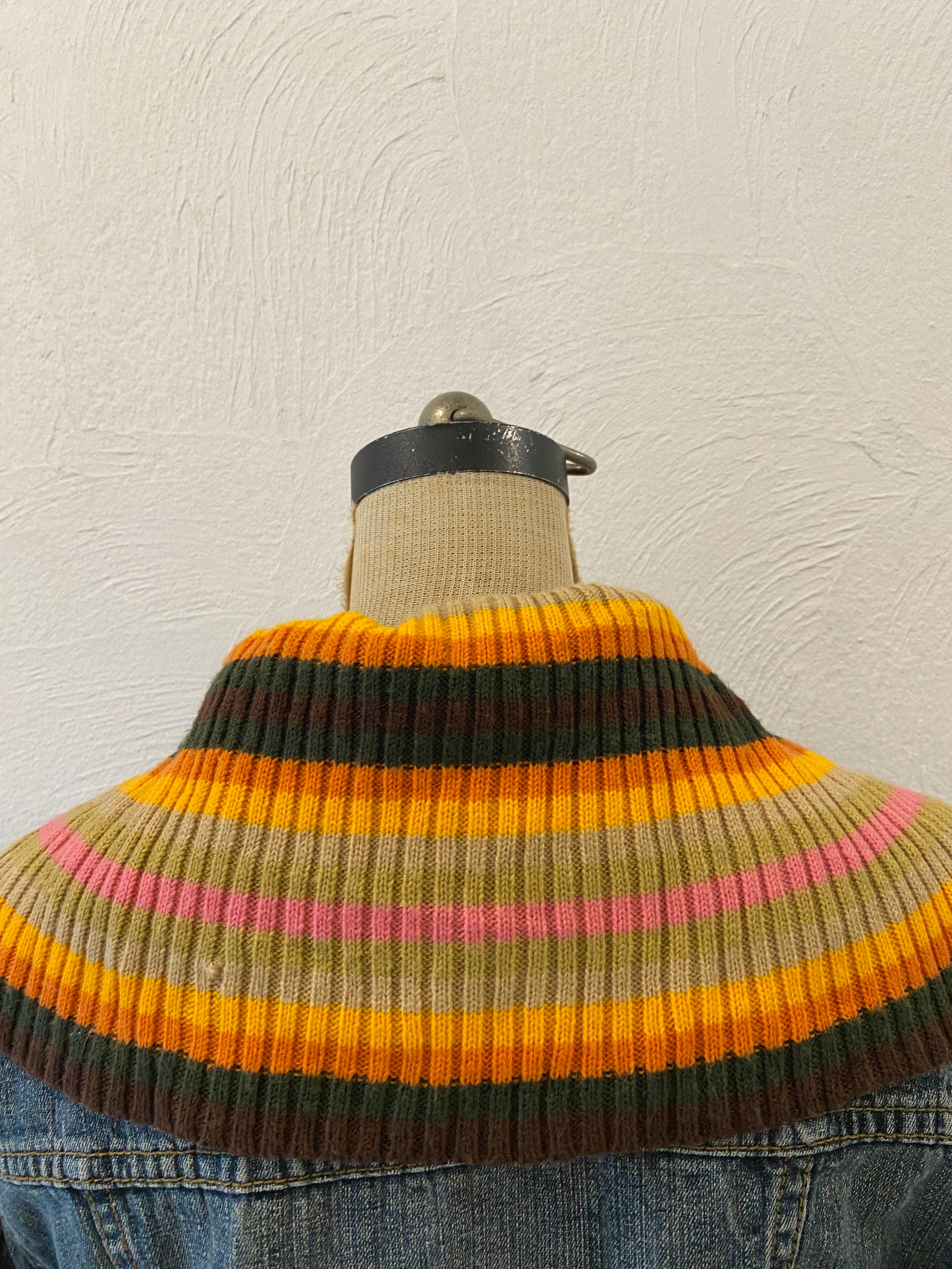 docking knit denim jacket