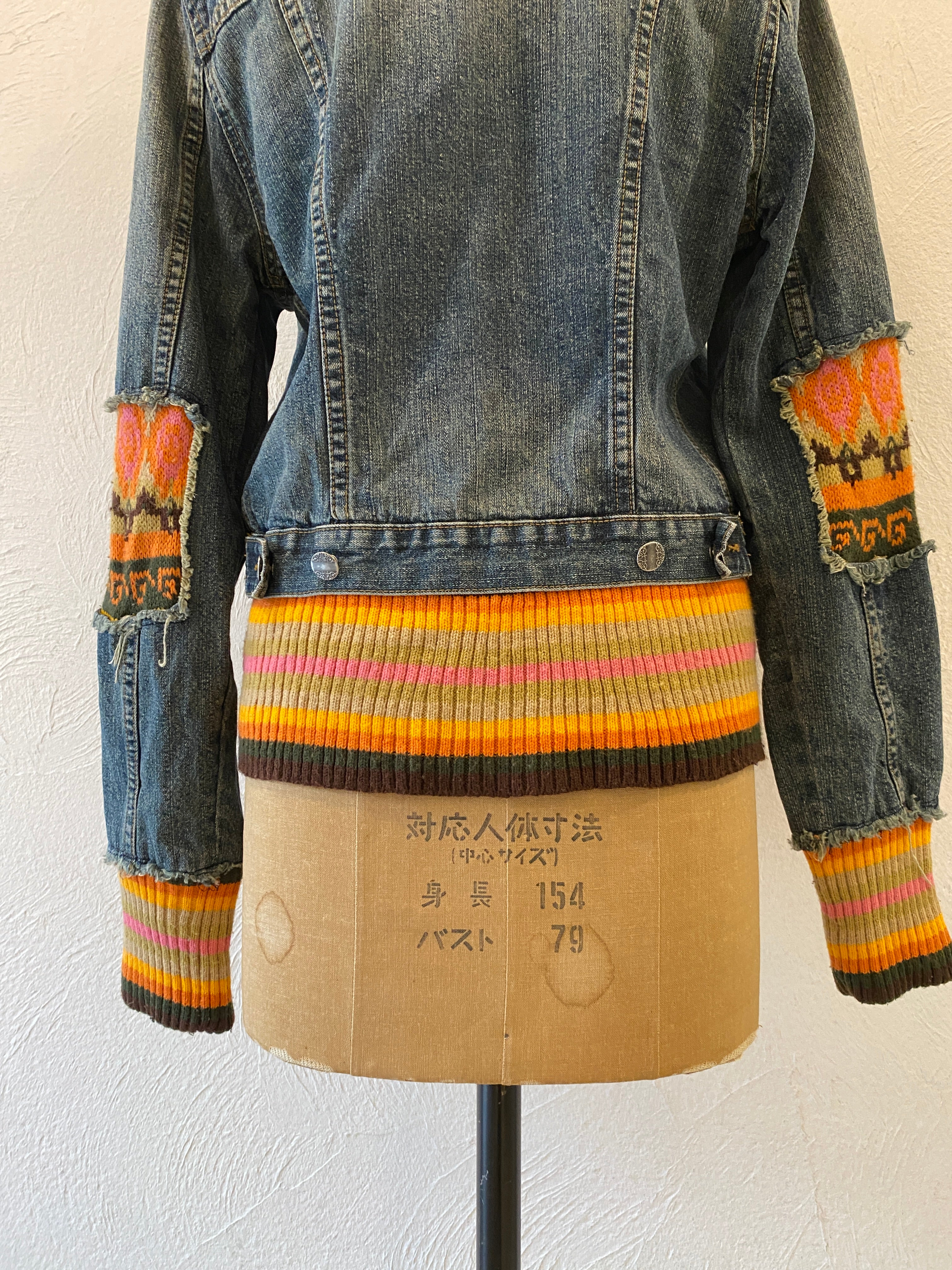 docking knit denim jacket