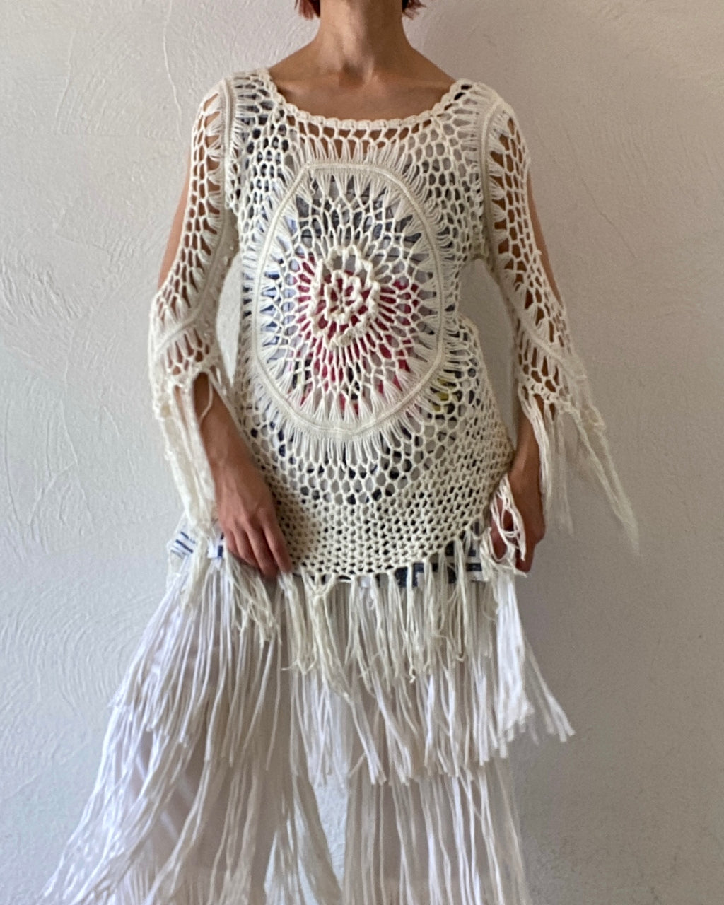 fringe knitting tops