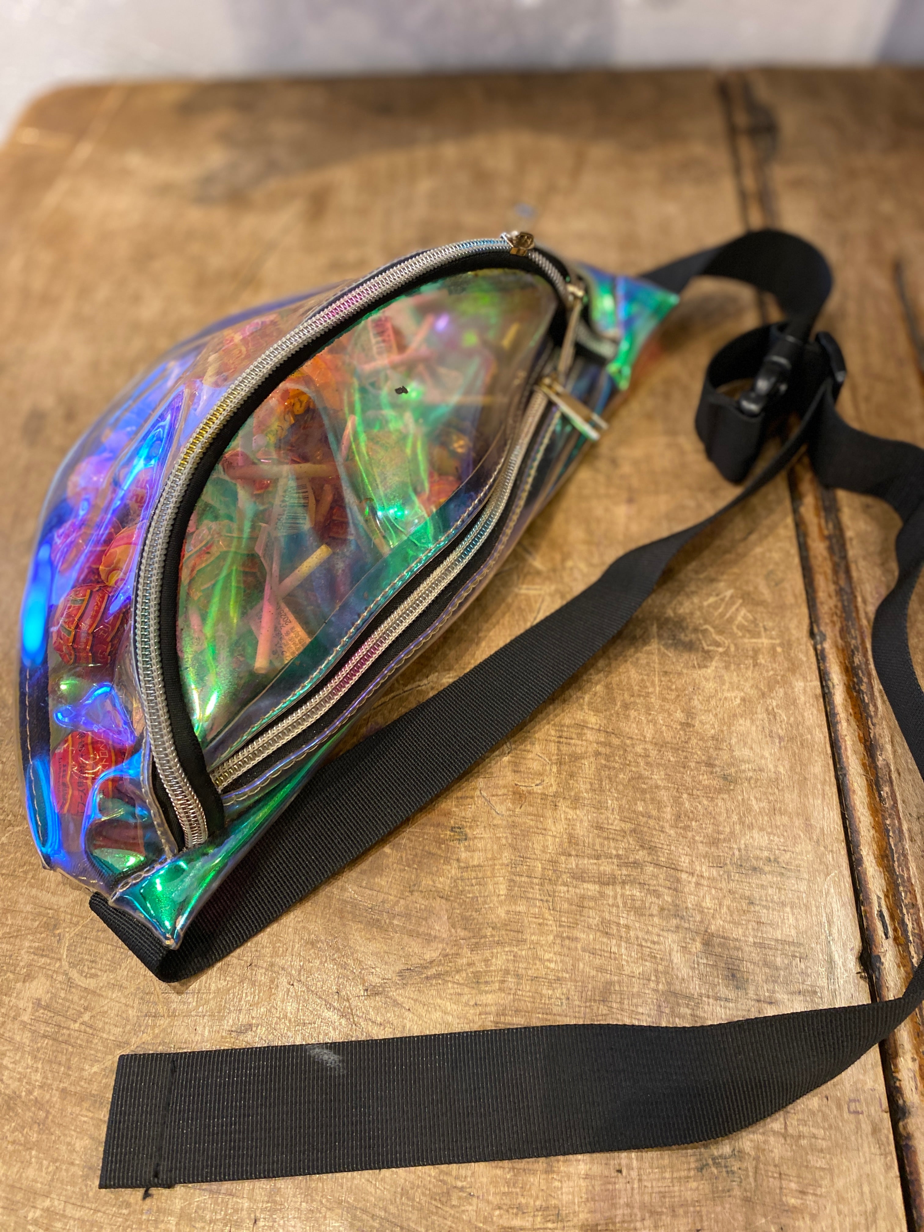 rainbow clear body bag