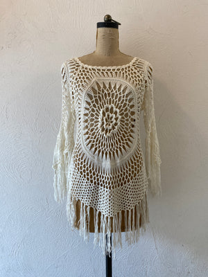 fringe knitting tops