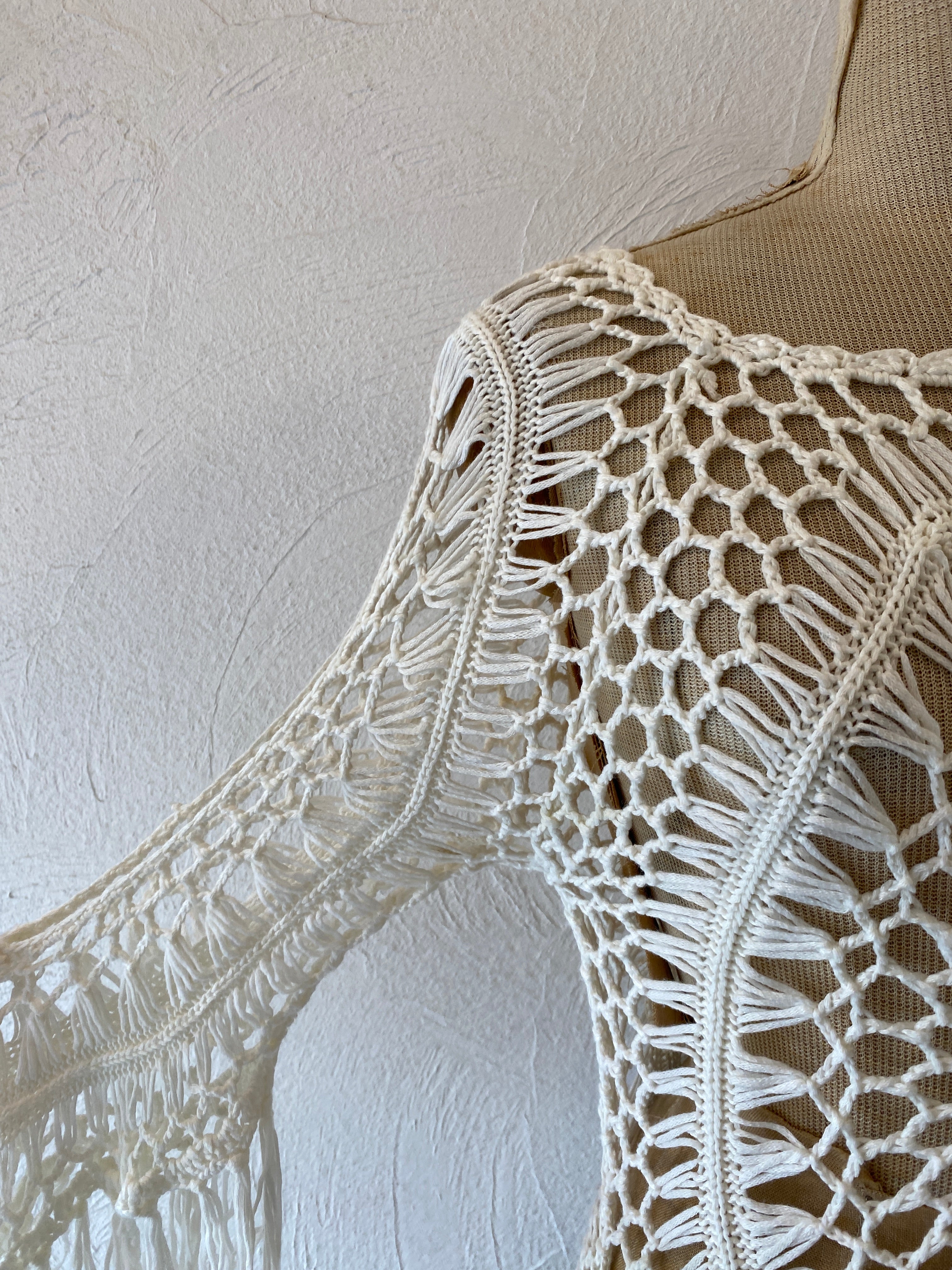 fringe knitting tops