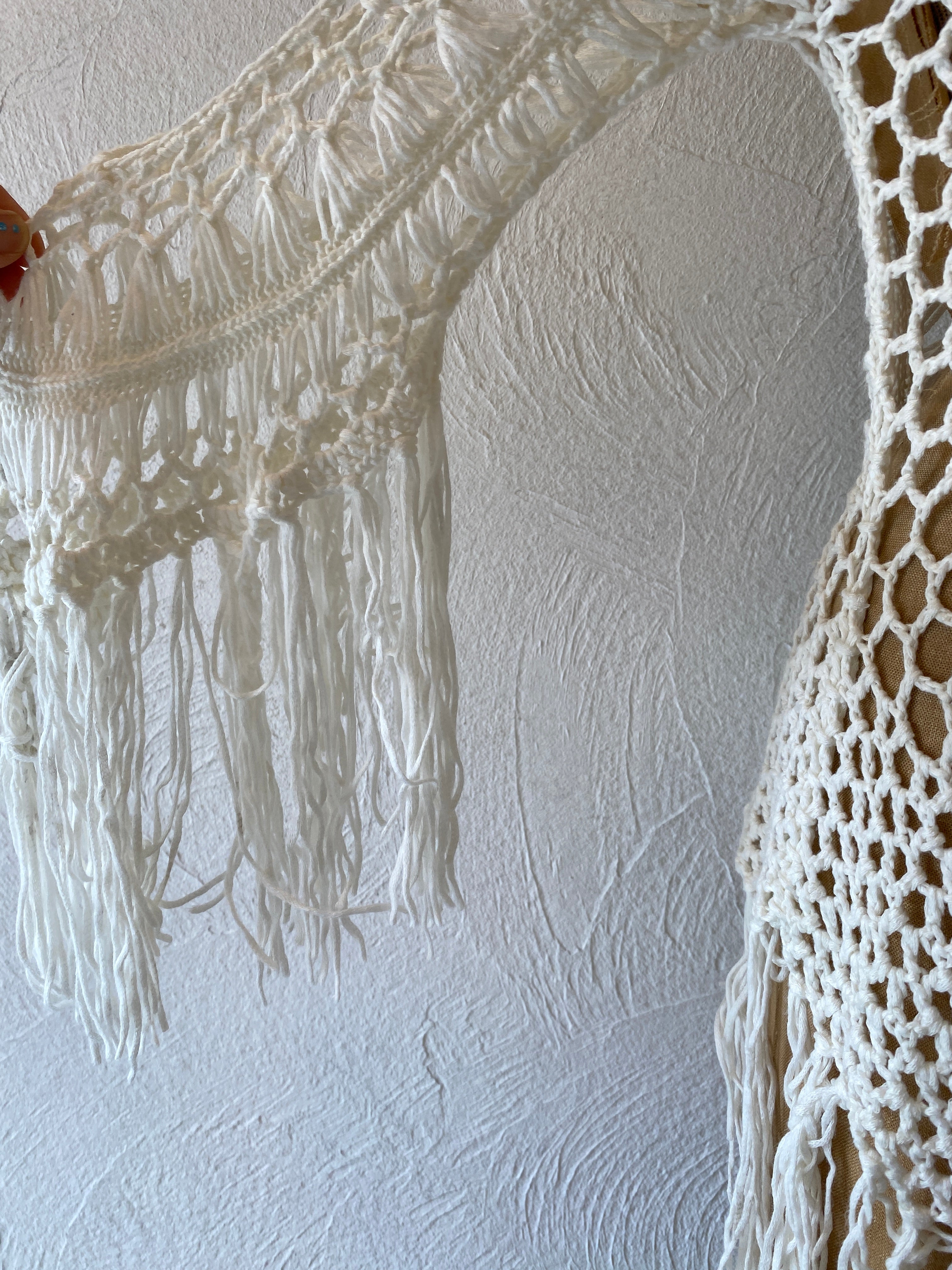 fringe knitting tops
