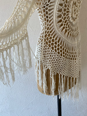 fringe knitting tops