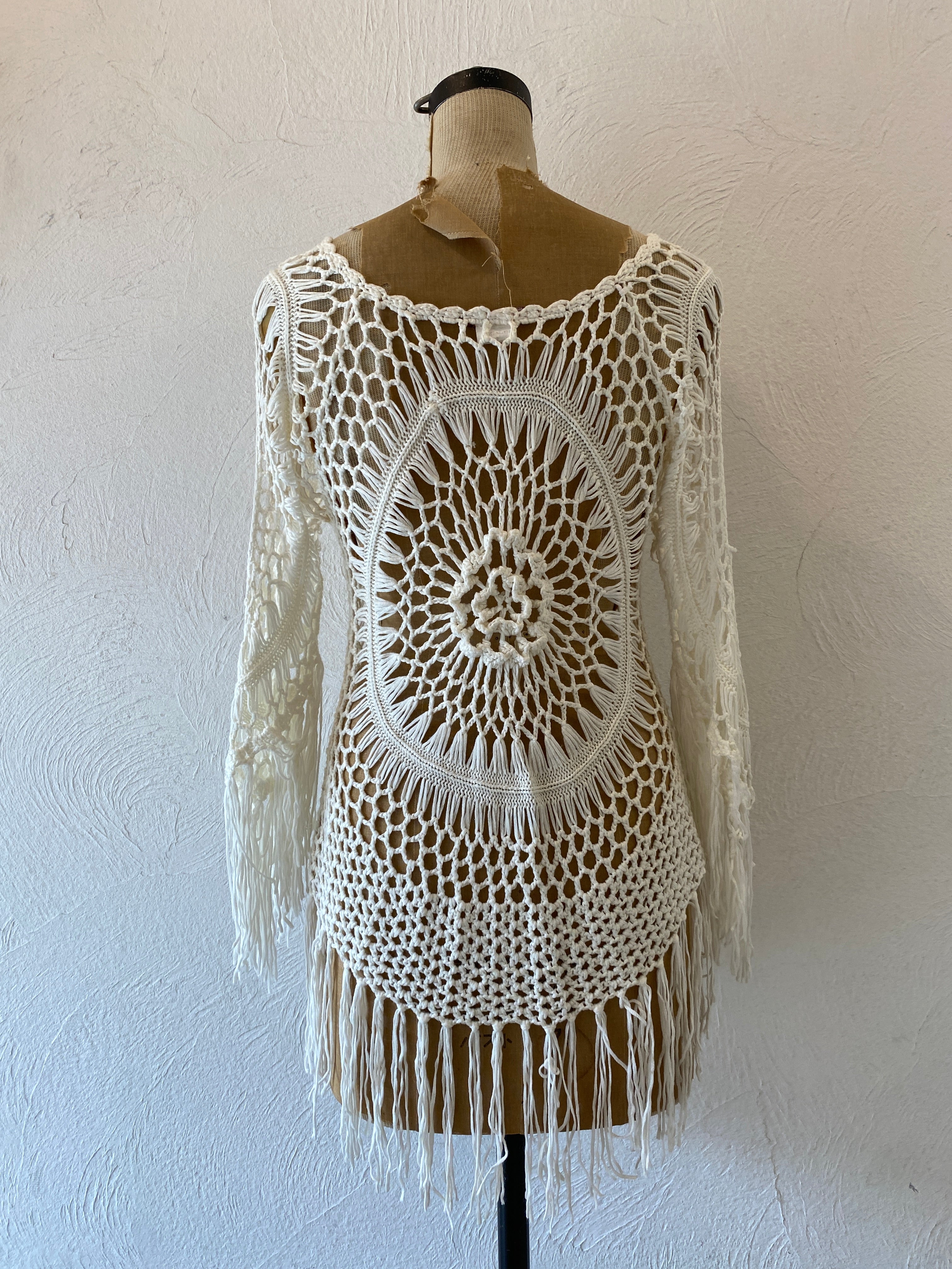 fringe knitting tops