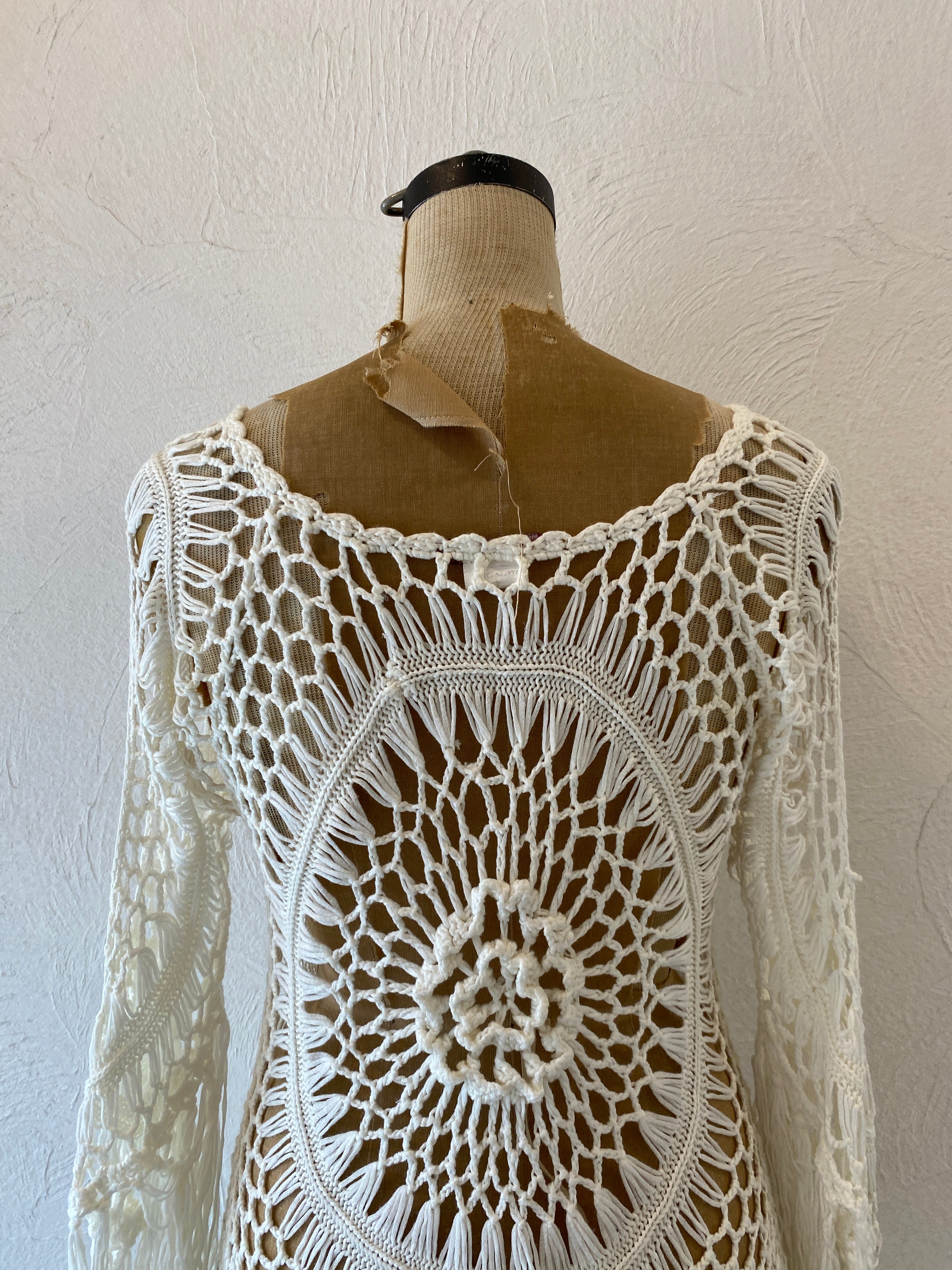 fringe knitting tops