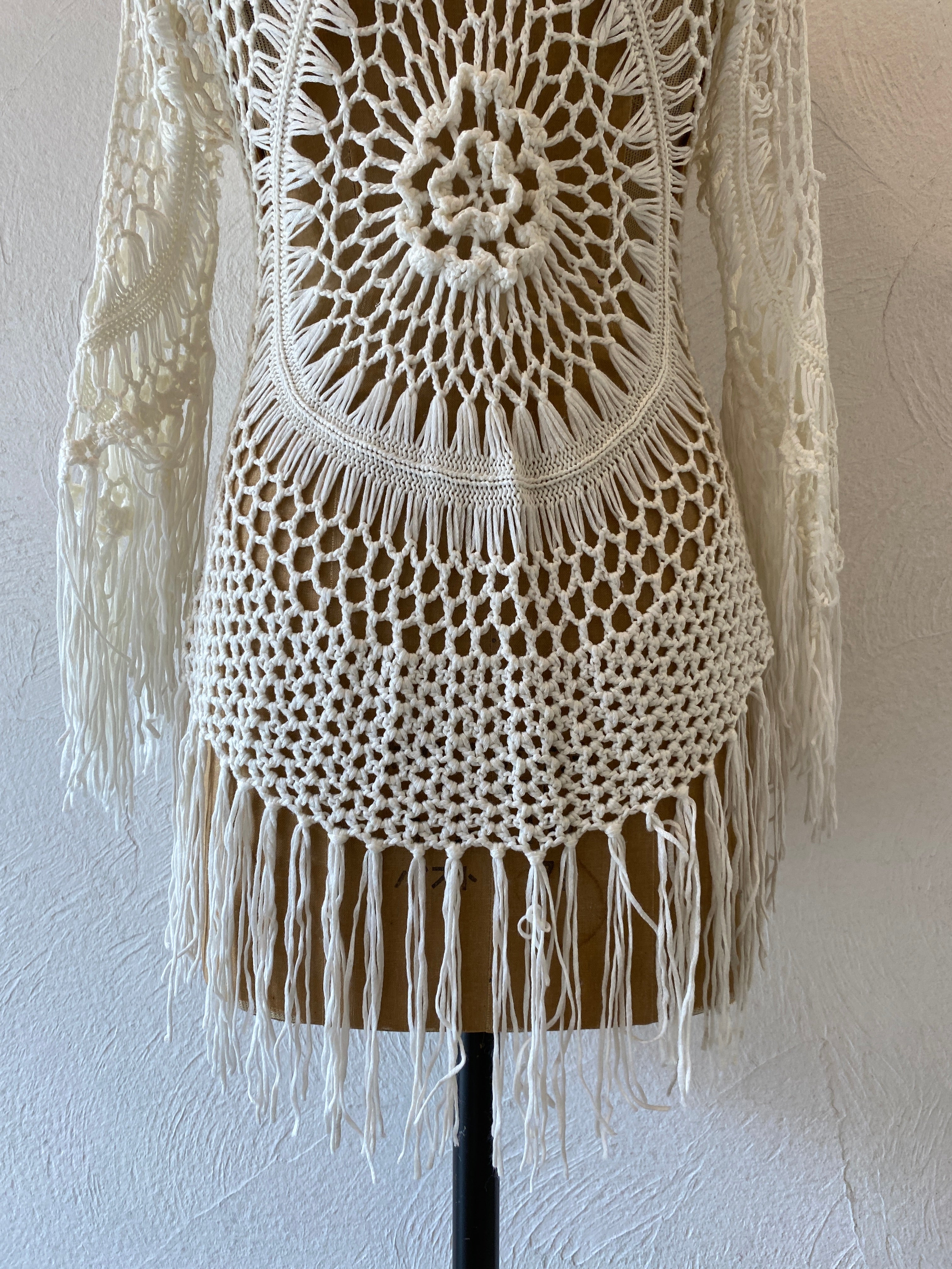 fringe knitting tops