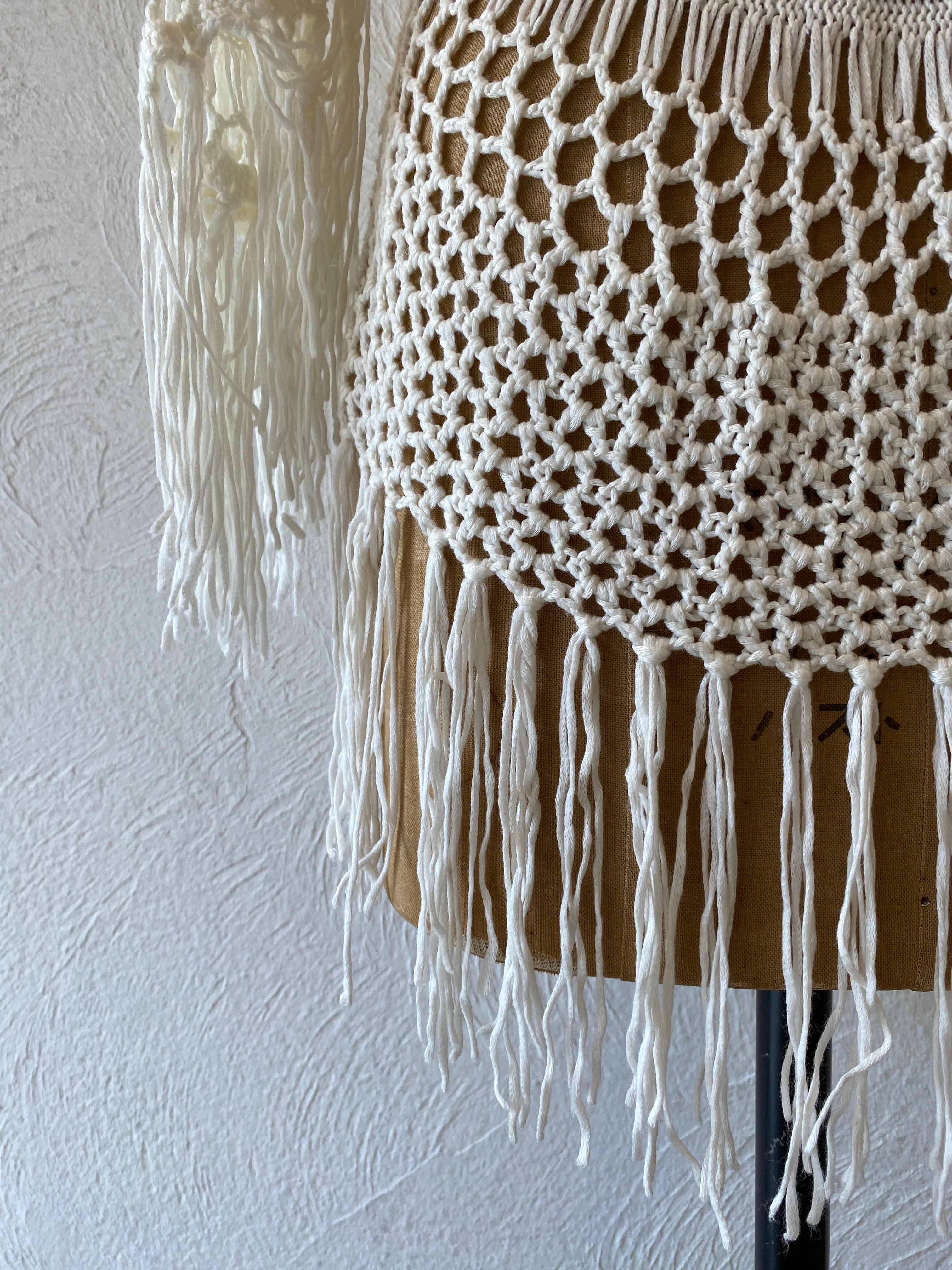 fringe knitting tops