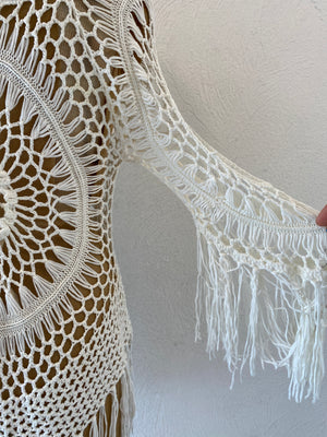 fringe knitting tops