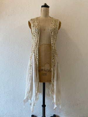 knitting flare vest
