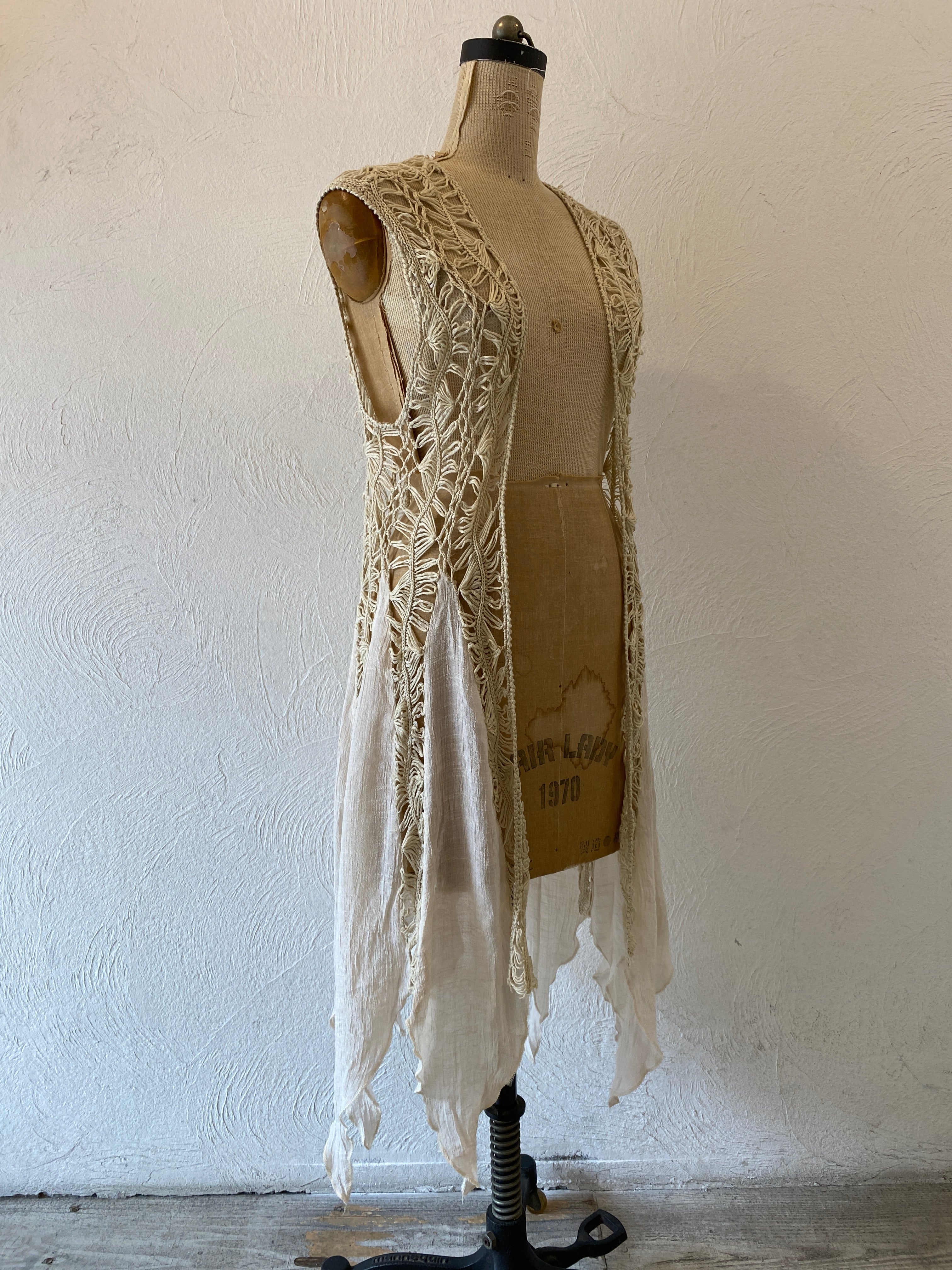 knitting flare vest