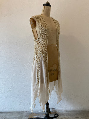 knitting flare vest