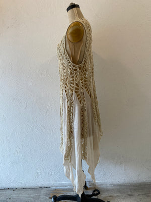 knitting flare vest