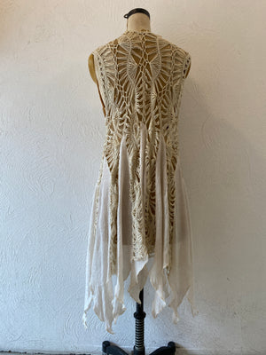 knitting flare vest