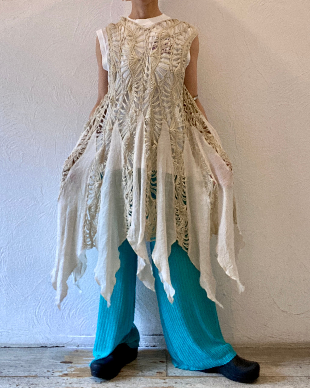 knitting flare vest