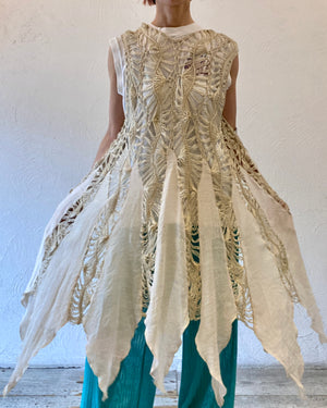 knitting flare vest