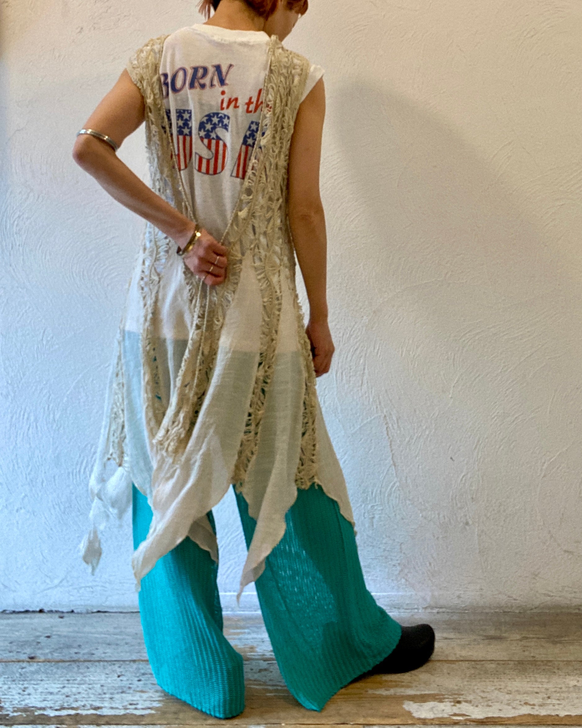 knitting flare vest