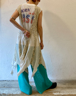 knitting flare vest