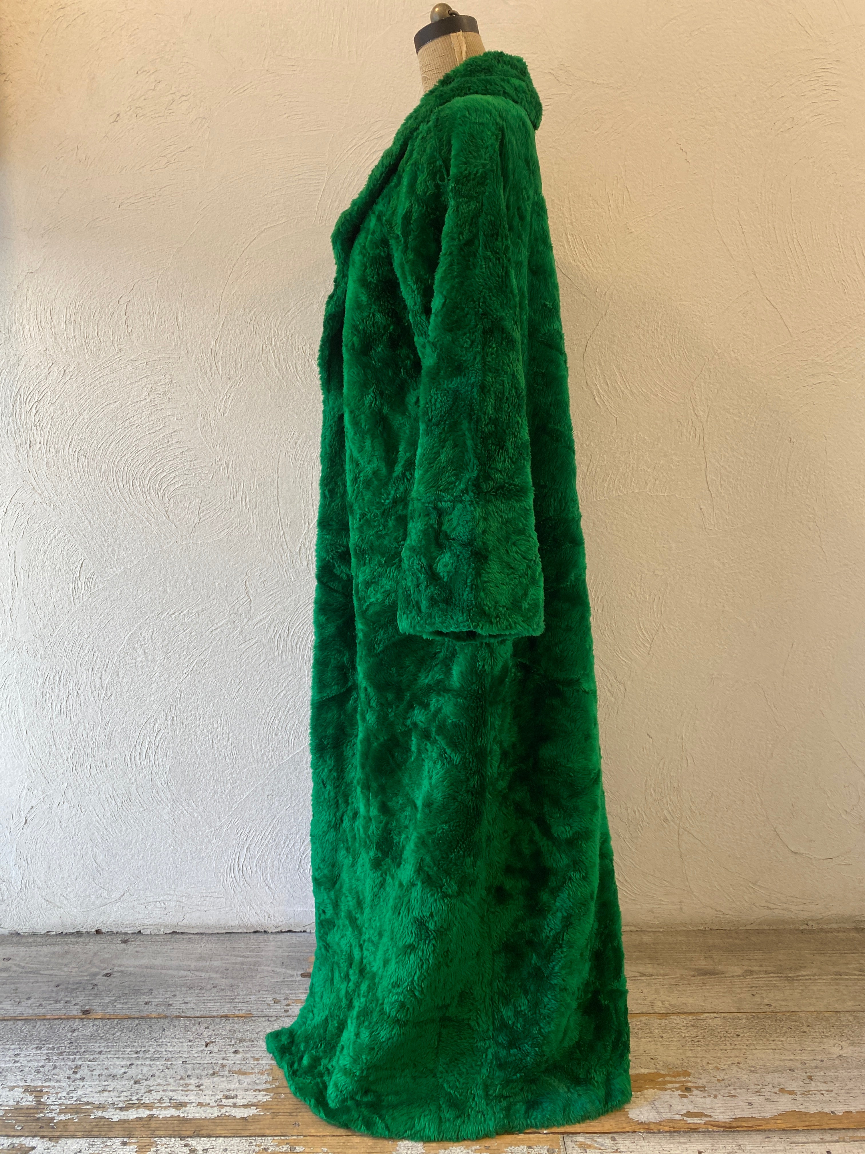 green fur coat
