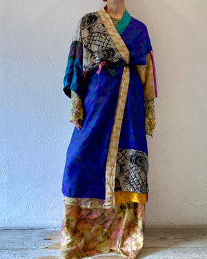 double face silk gown