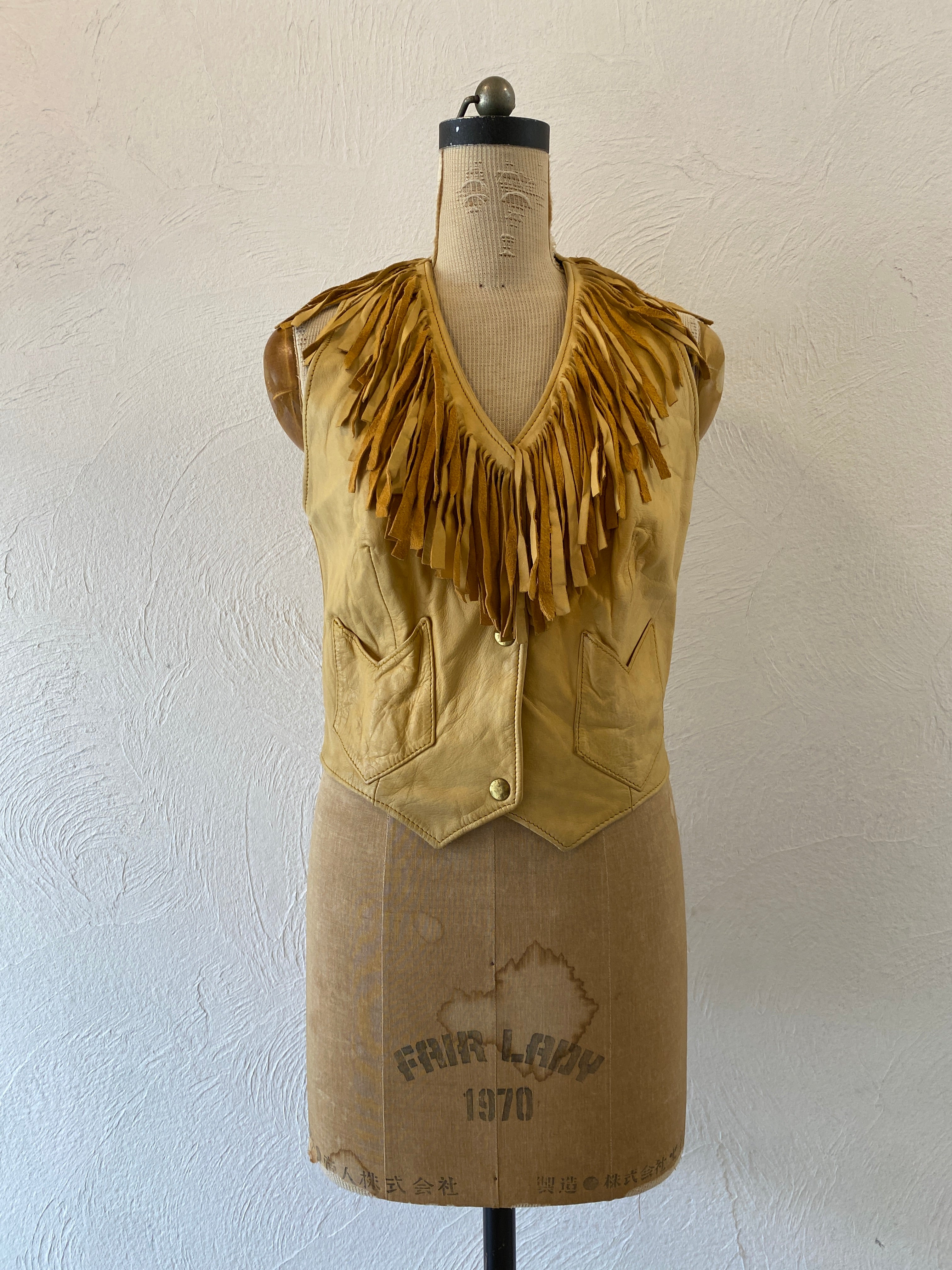 fringe leather vest