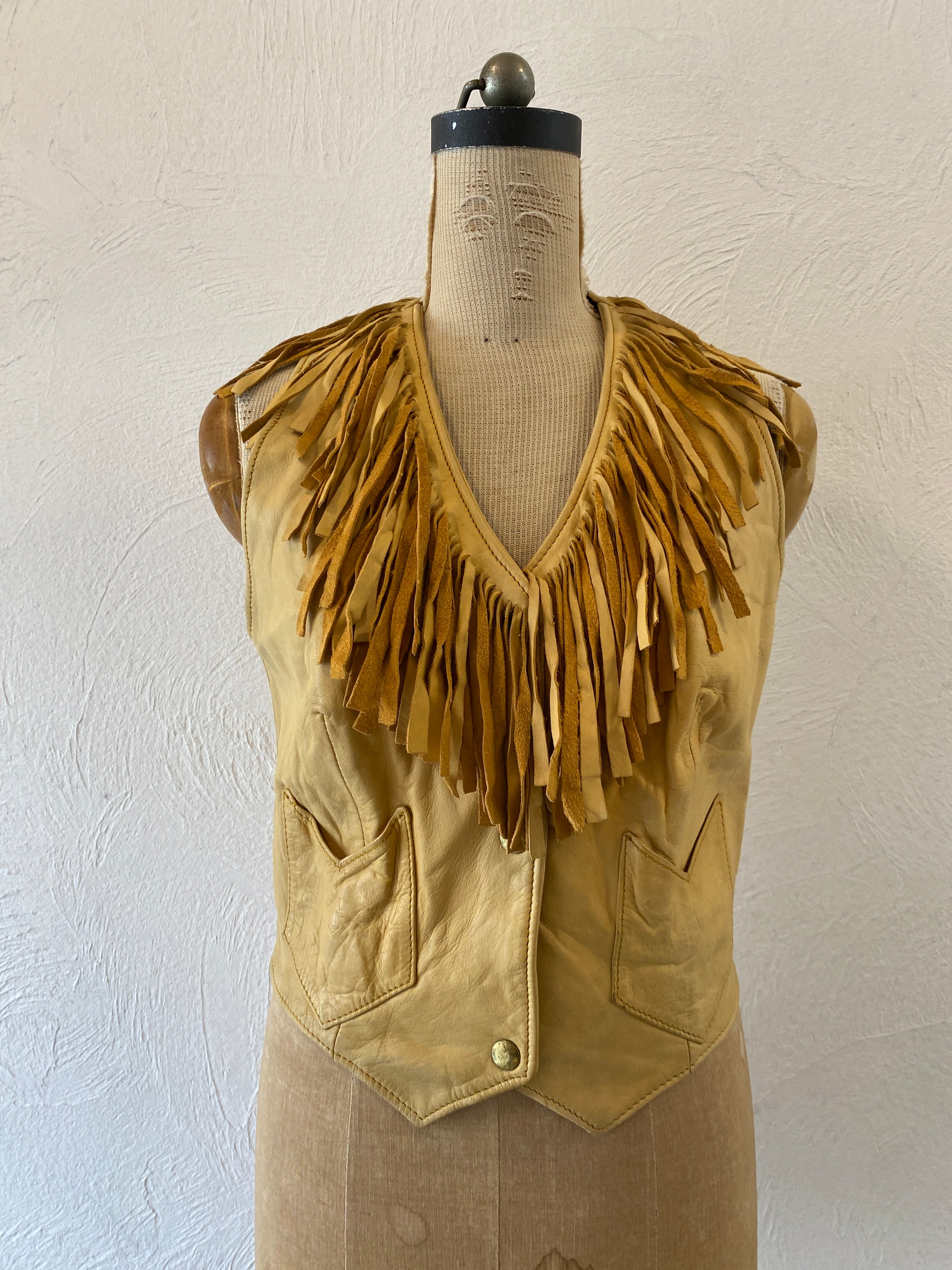 fringe leather vest