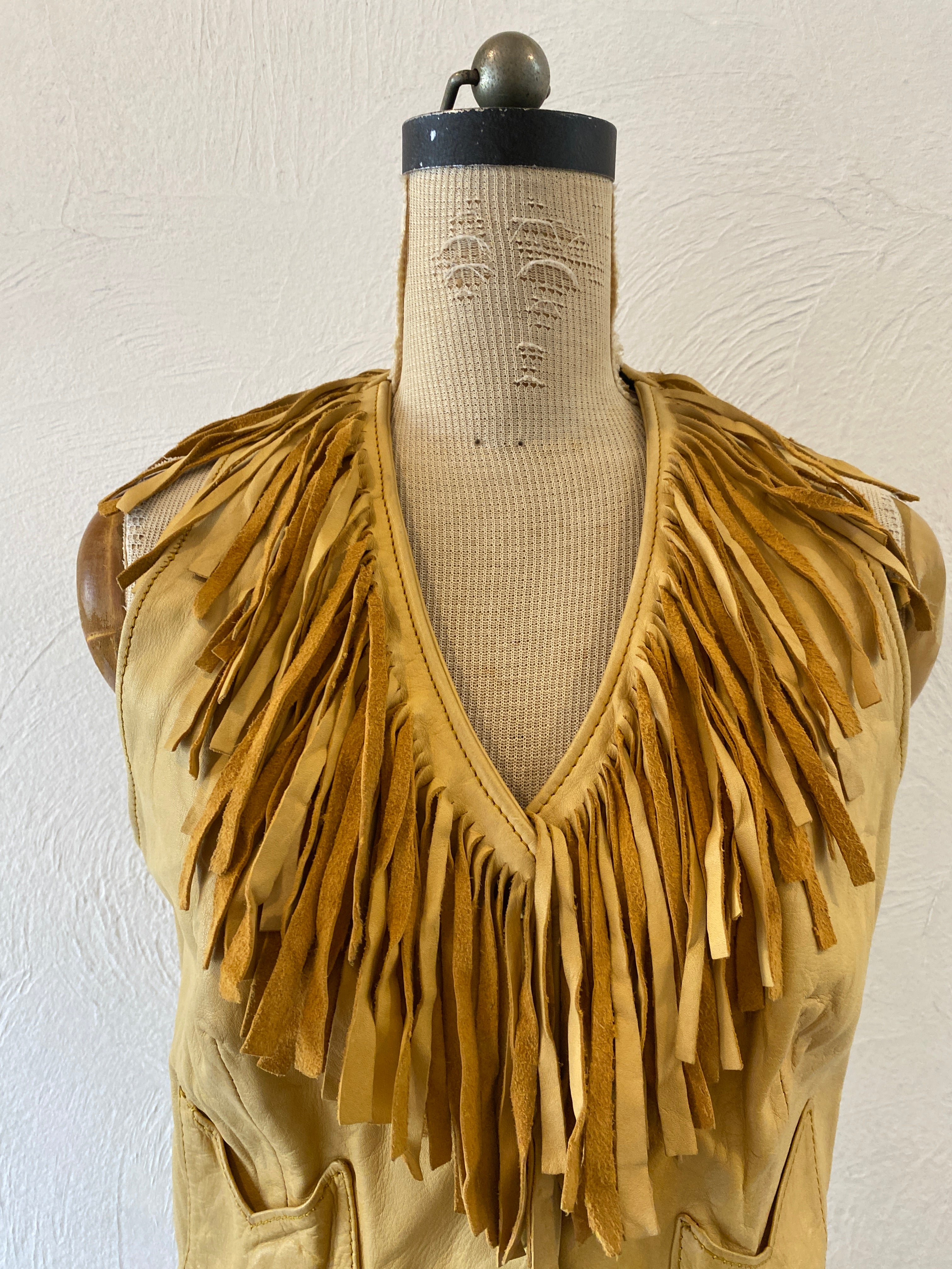 fringe leather vest