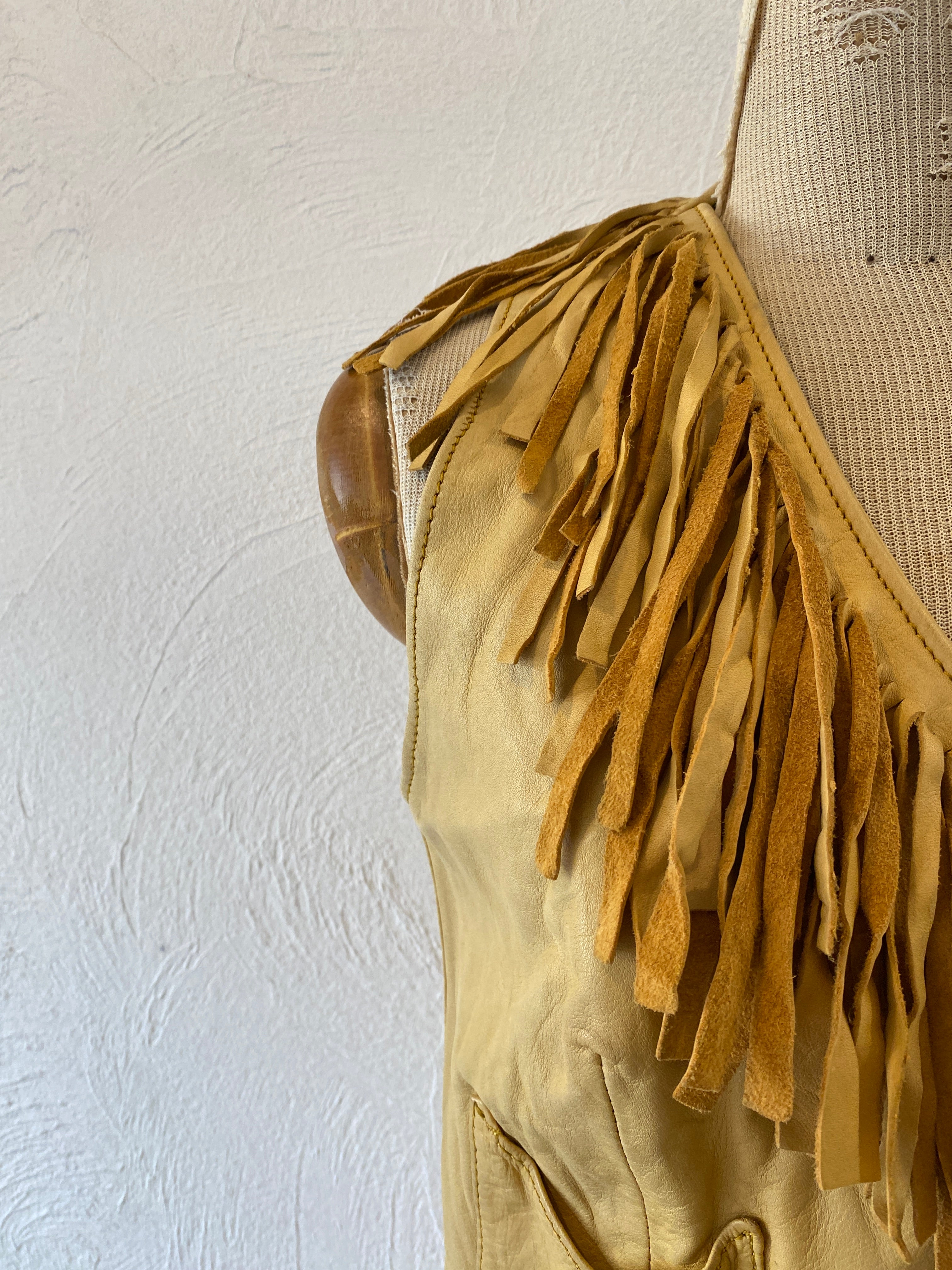 fringe leather vest
