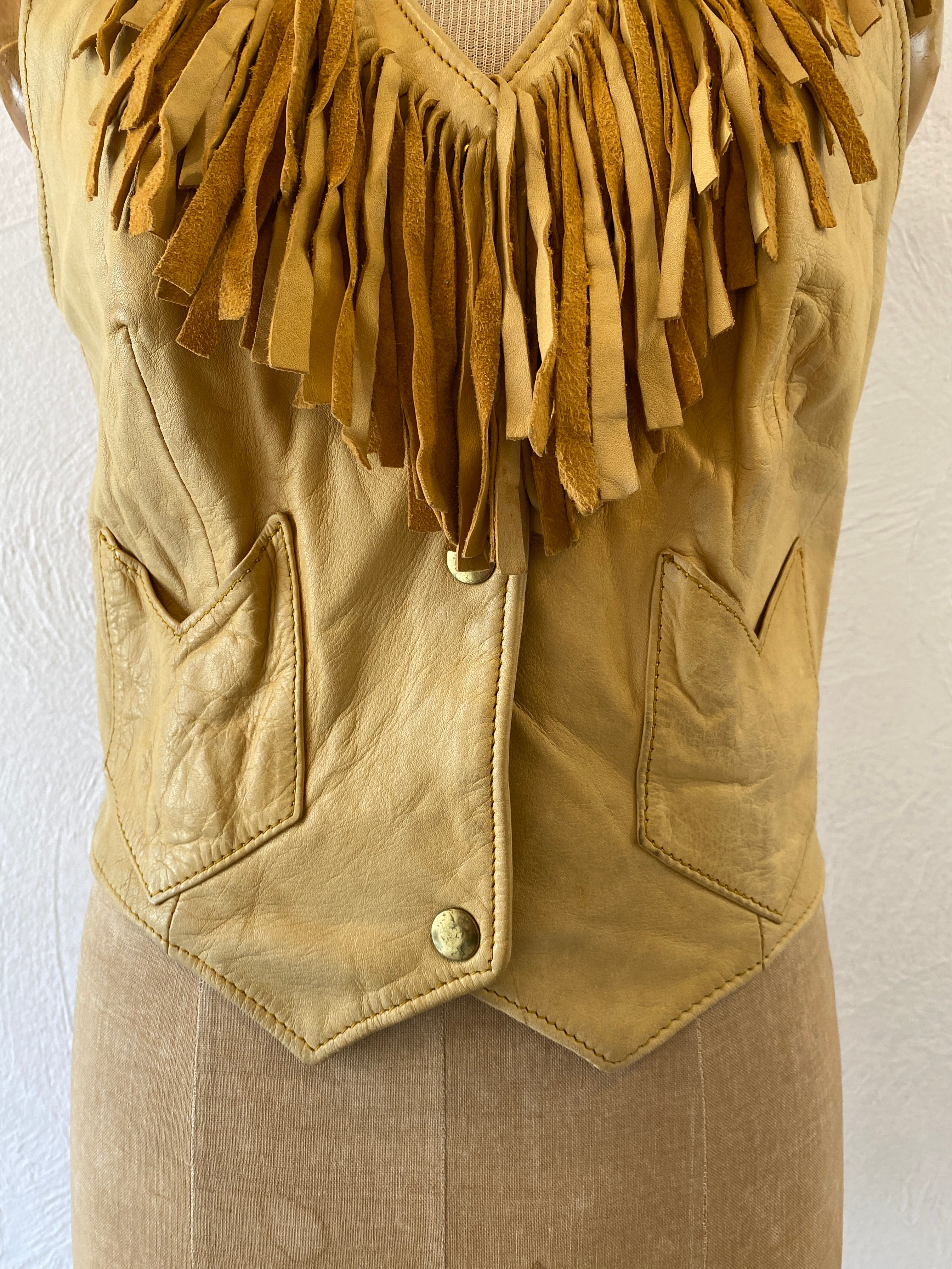 fringe leather vest