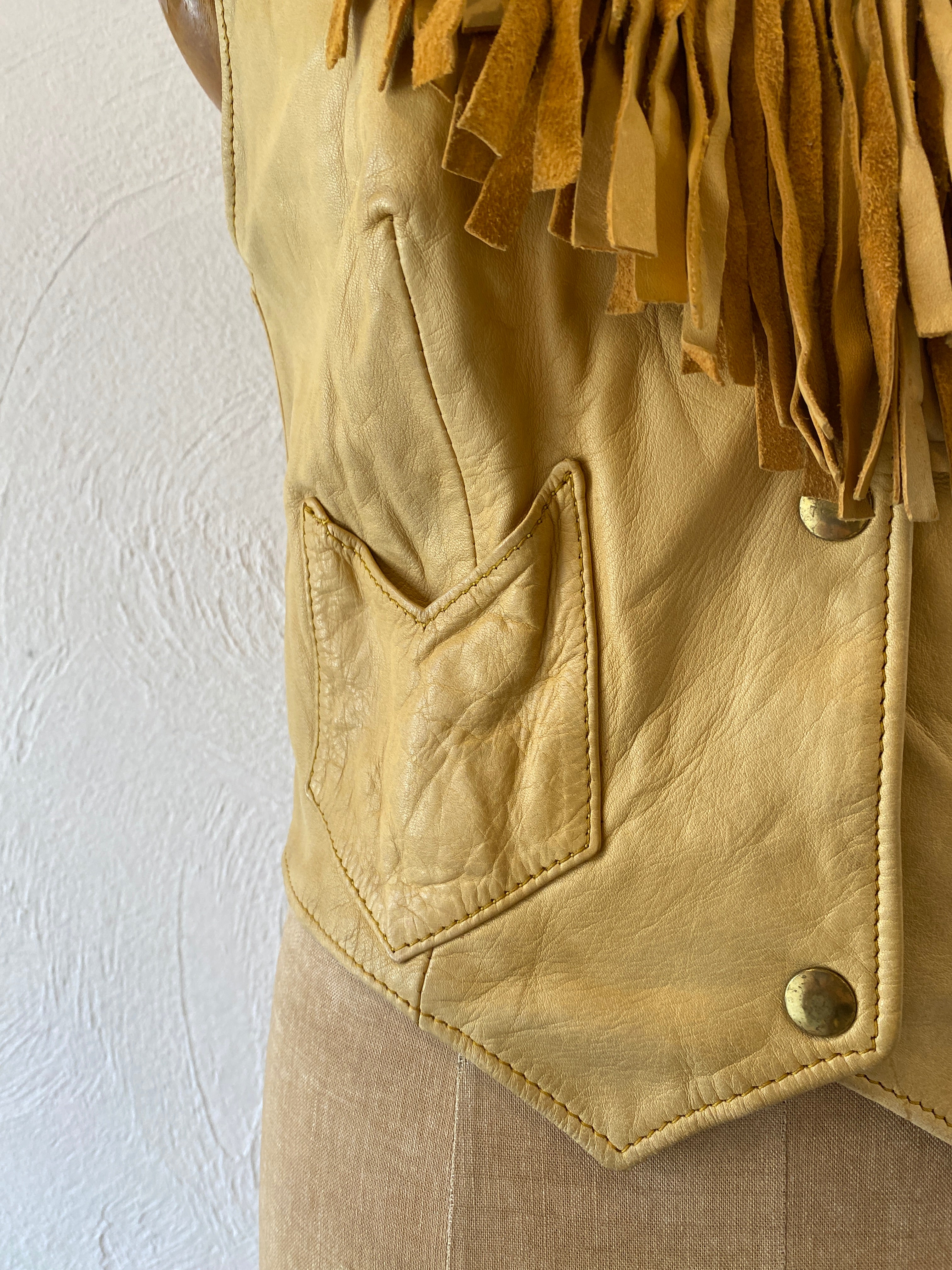 fringe leather vest