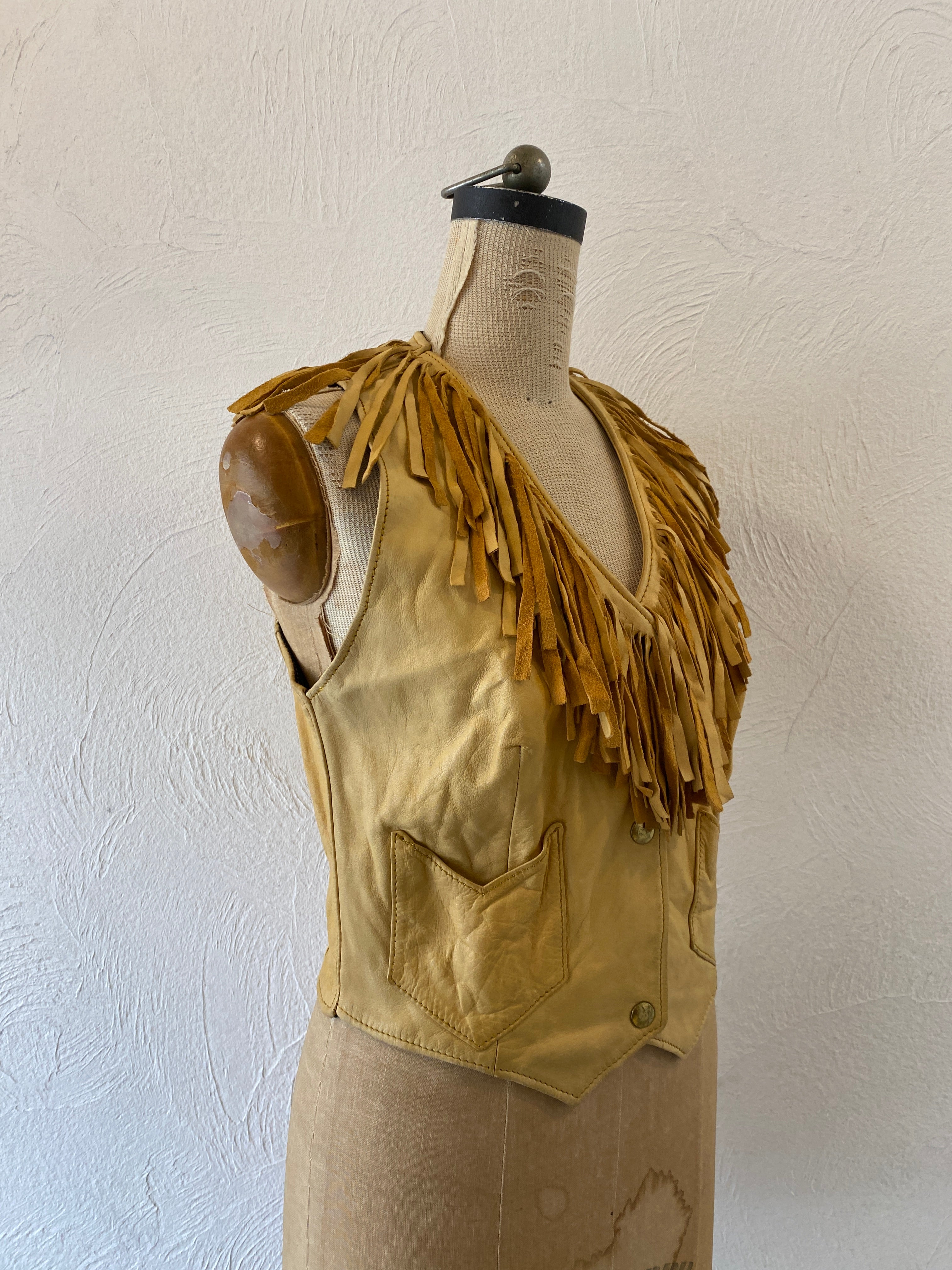 fringe leather vest