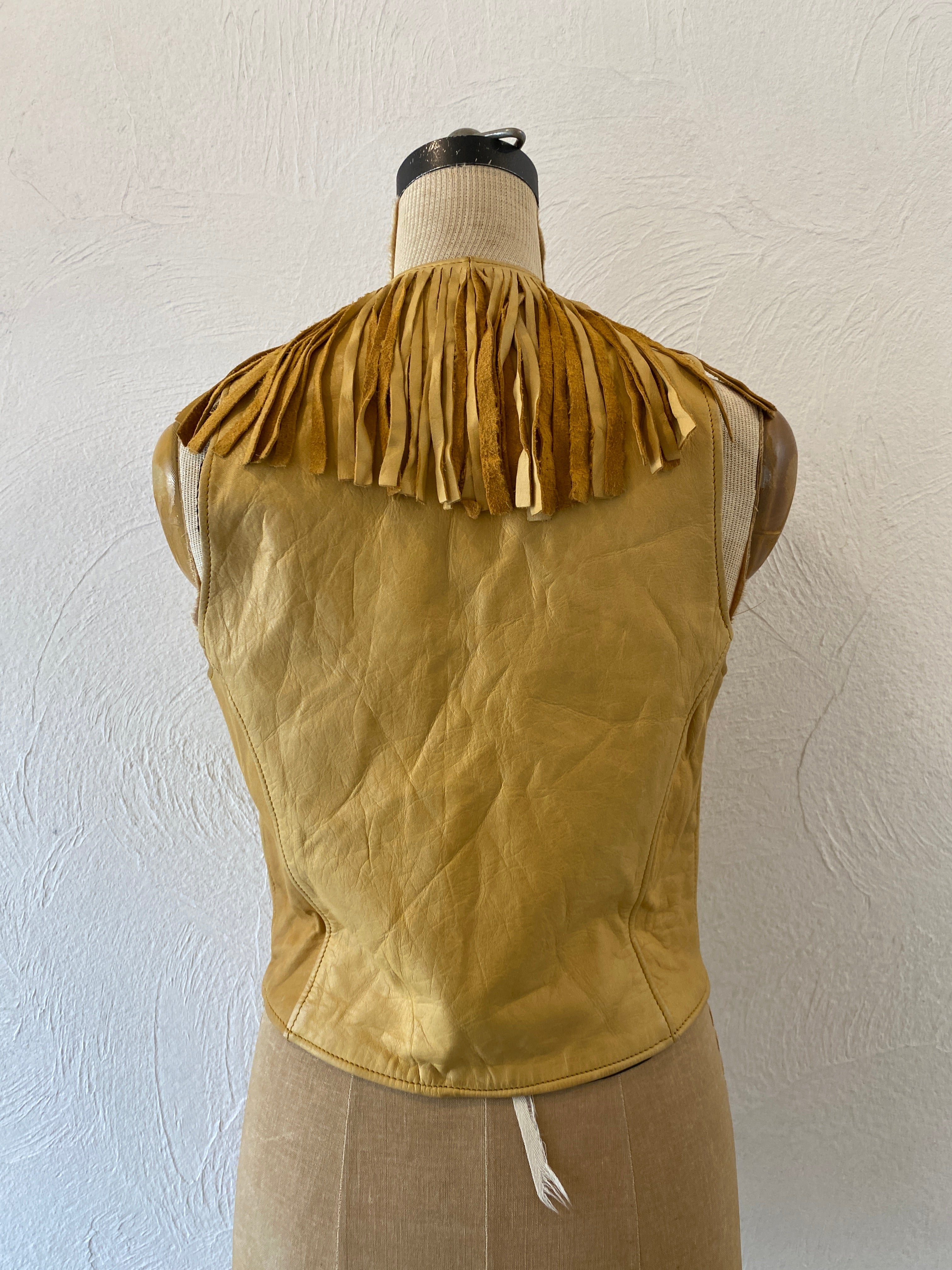 fringe leather vest