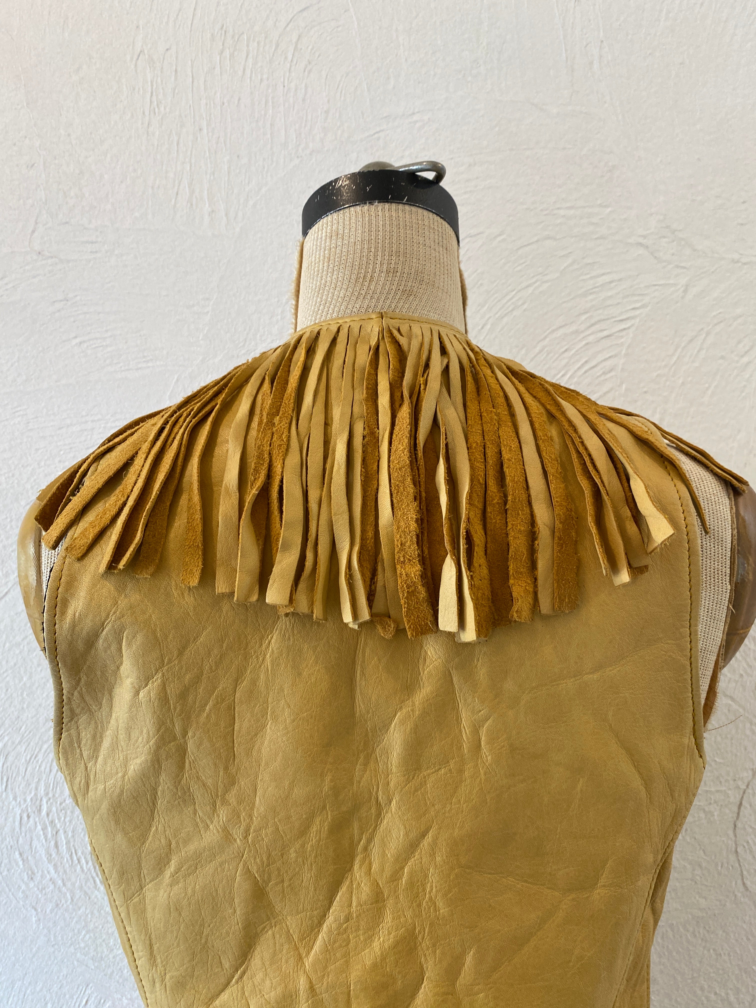 fringe leather vest