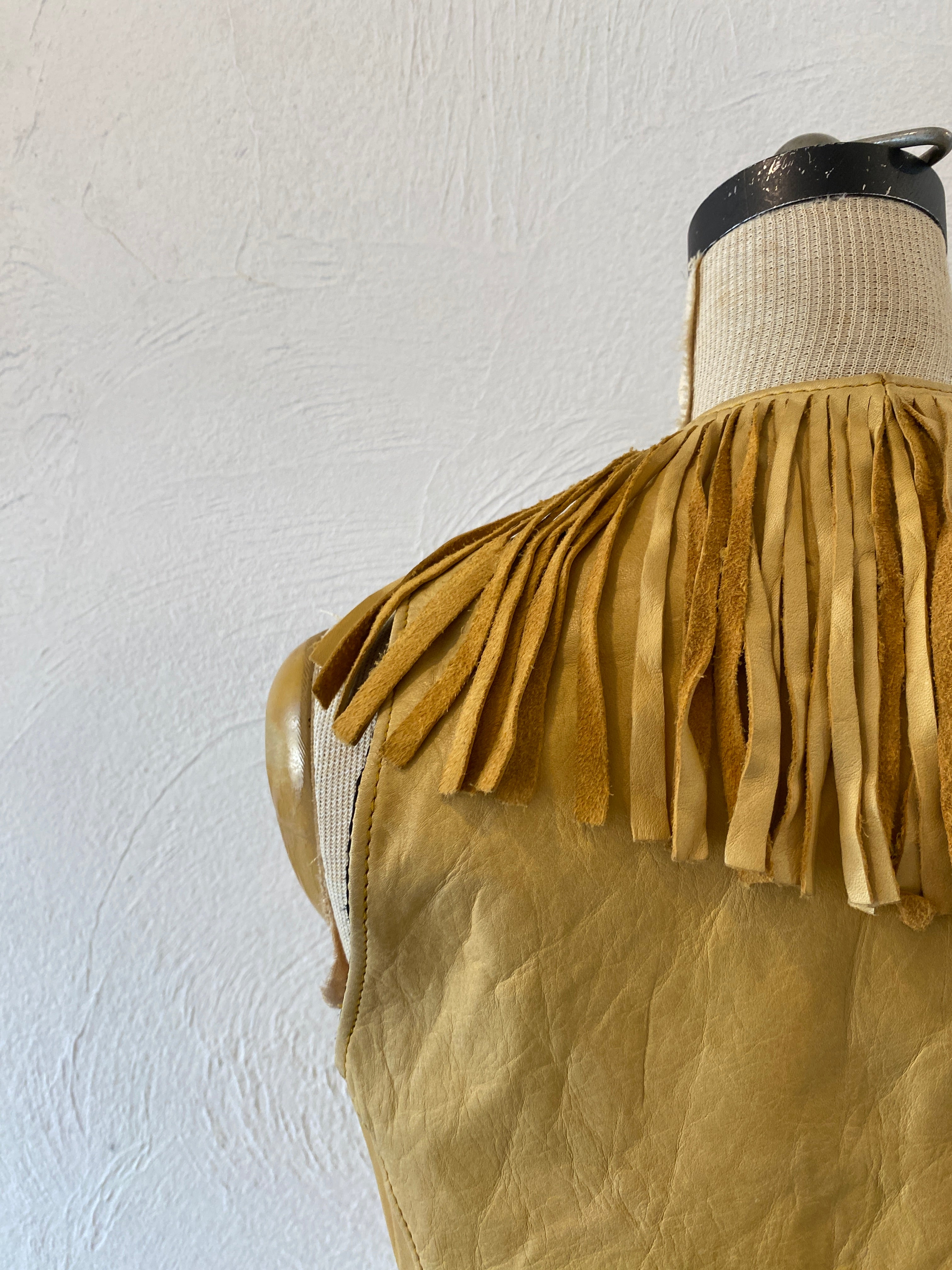 fringe leather vest