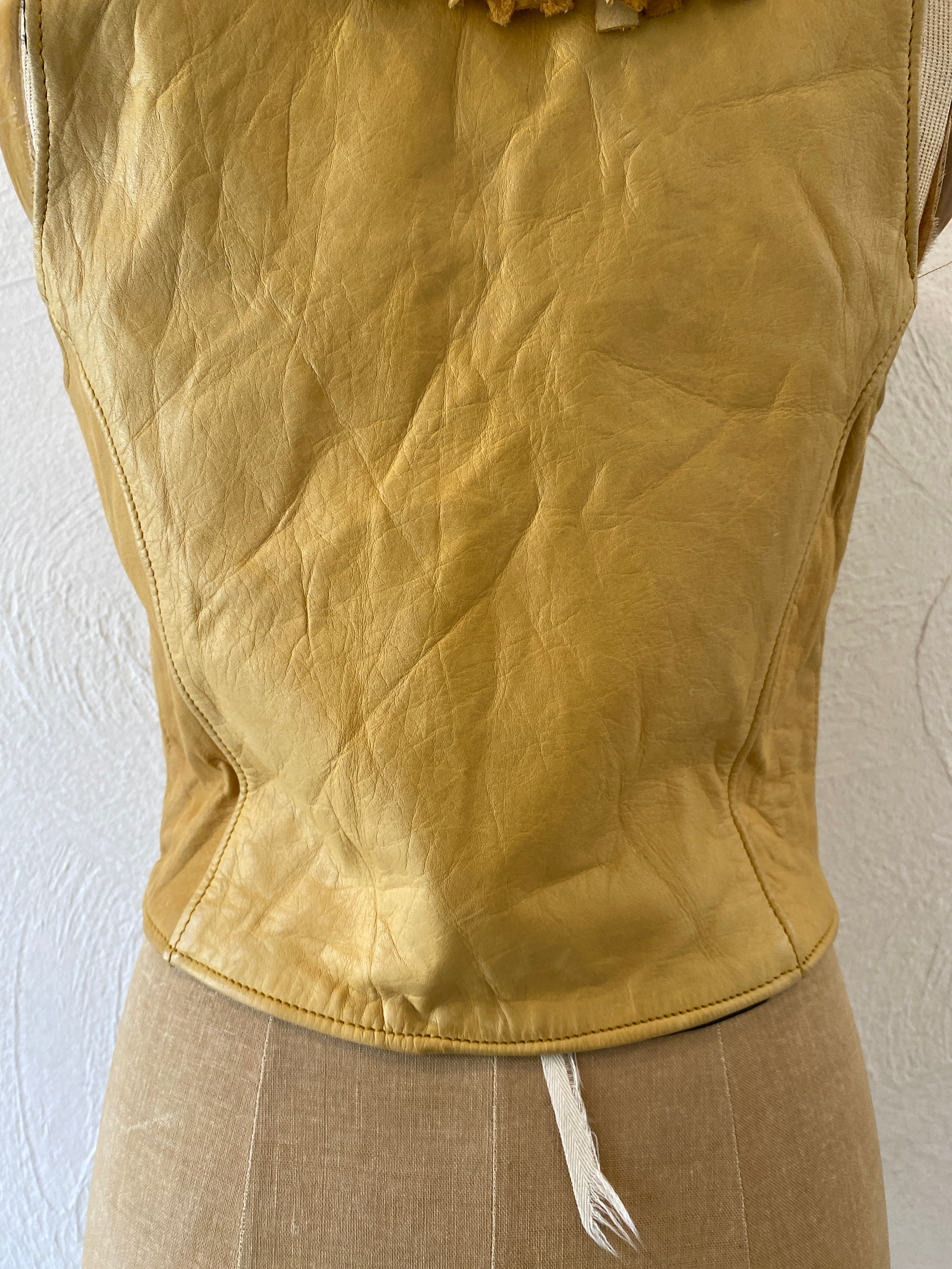 fringe leather vest