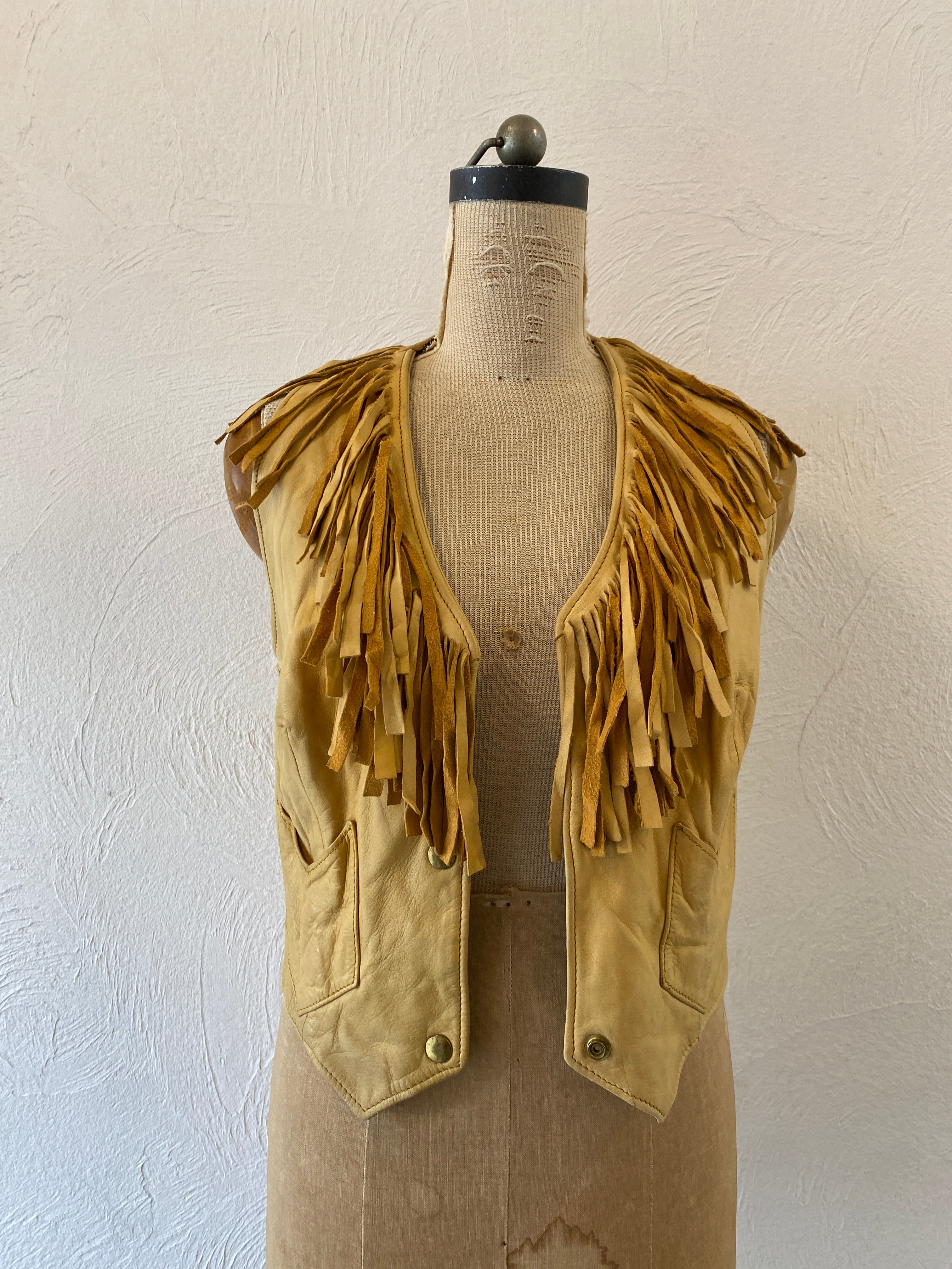 fringe leather vest