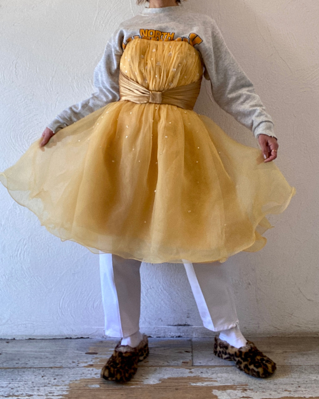 volume organdy cocktail dress