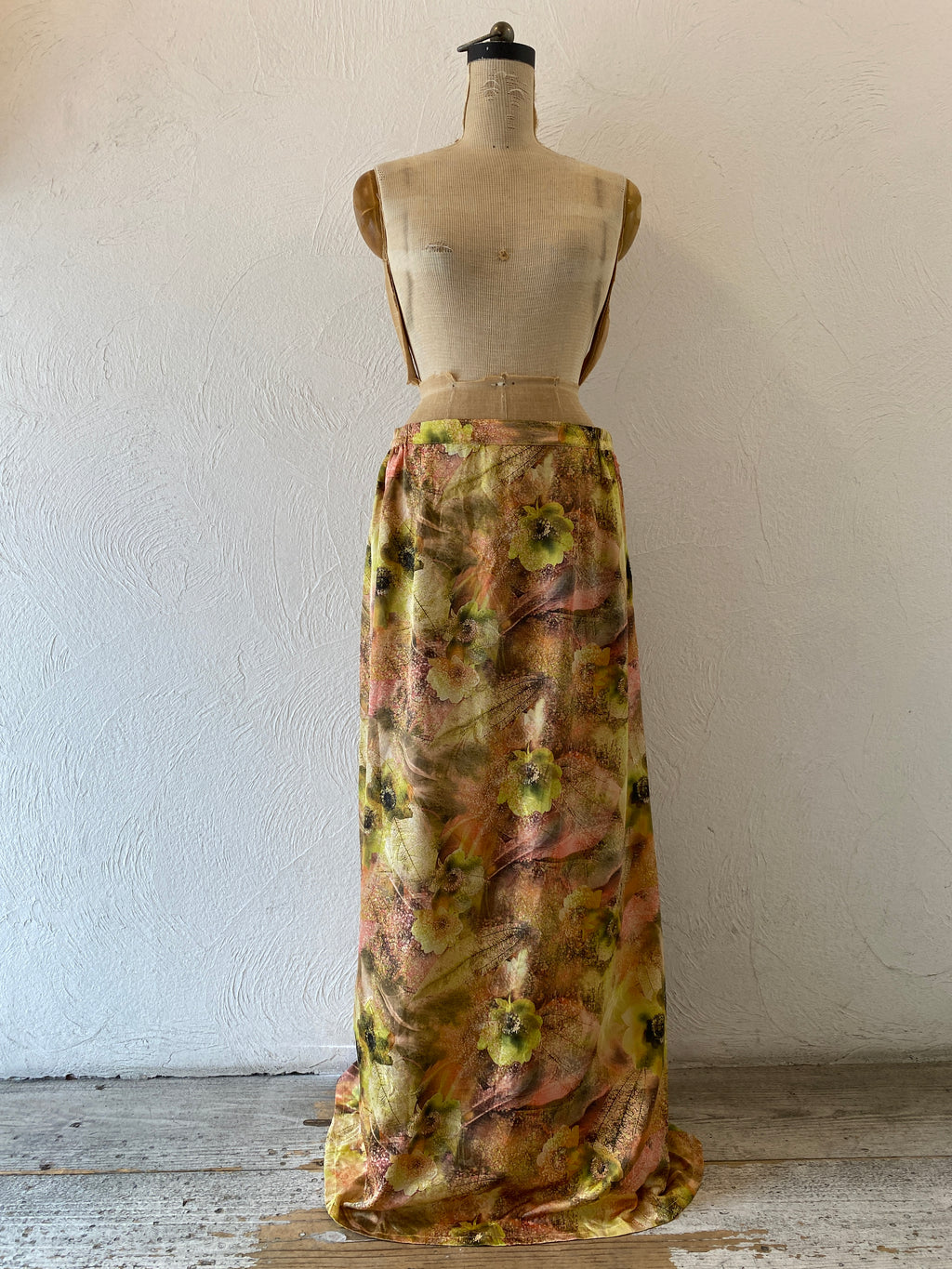 side pleats long skirt