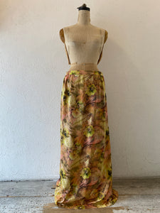 side pleats long skirt