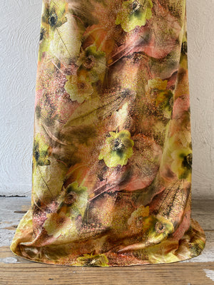 side pleats long skirt
