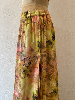 side pleats long skirt