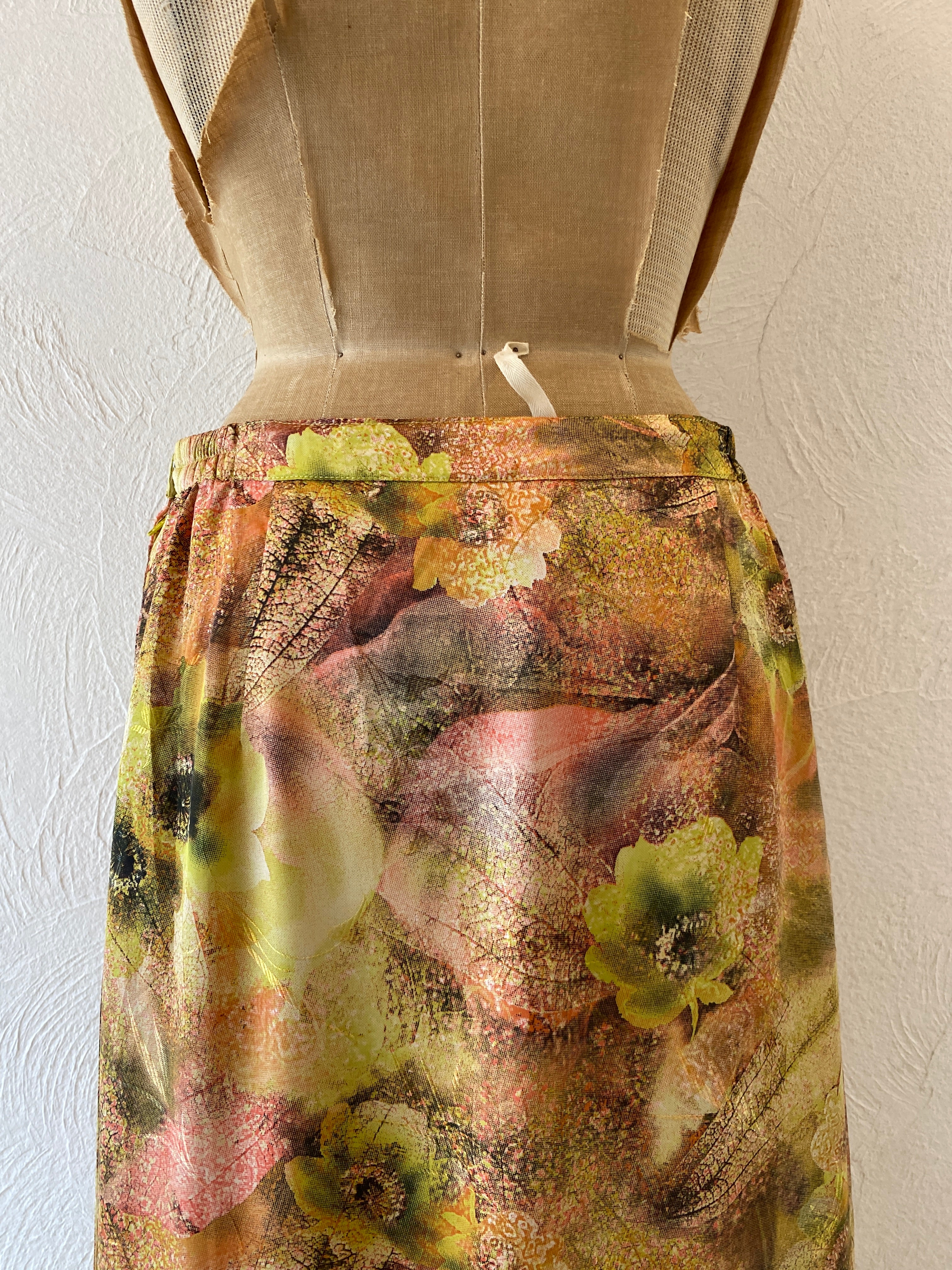 side pleats long skirt