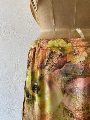 side pleats long skirt