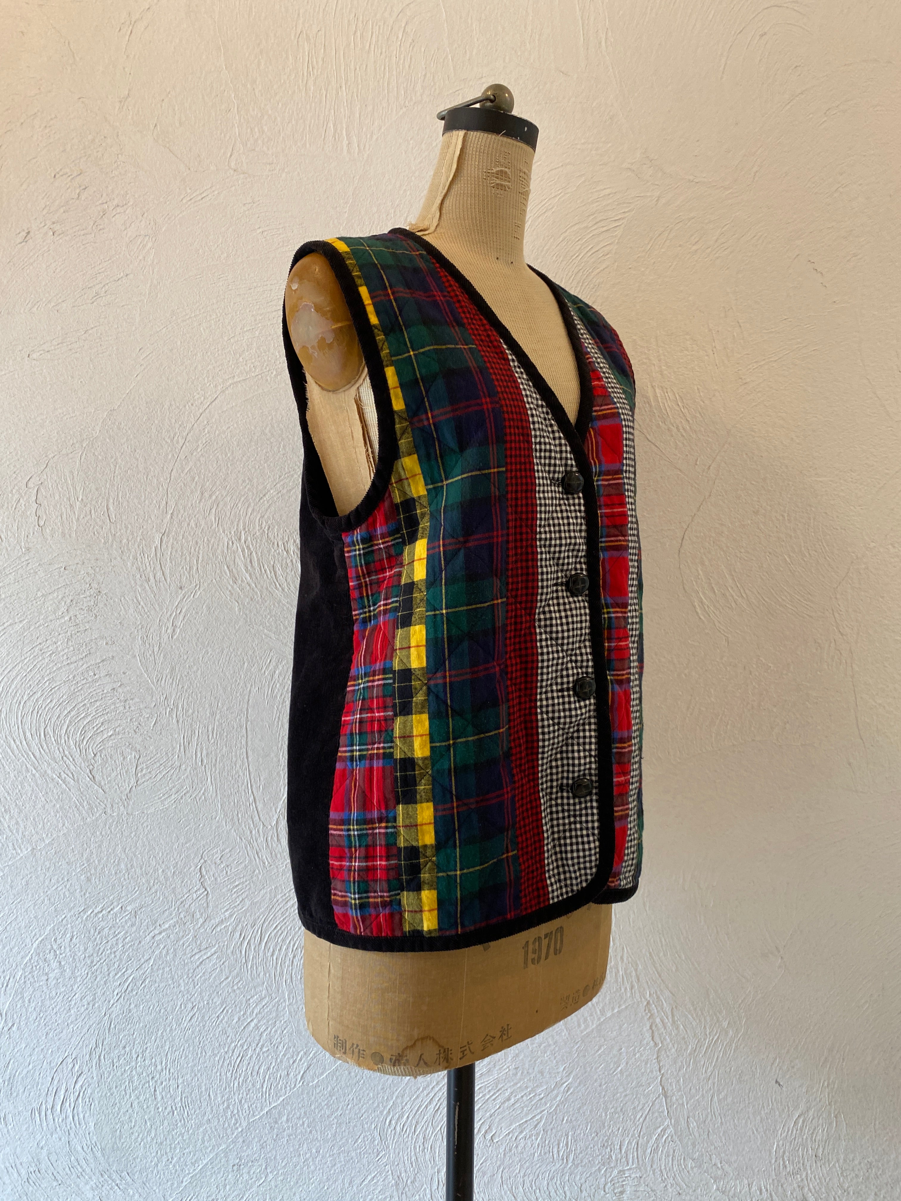 check quilting vest
