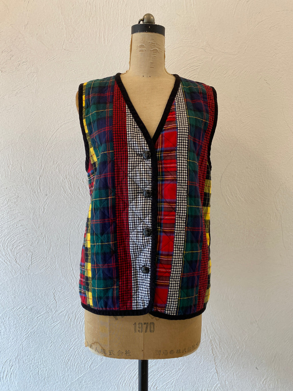 check quilting vest