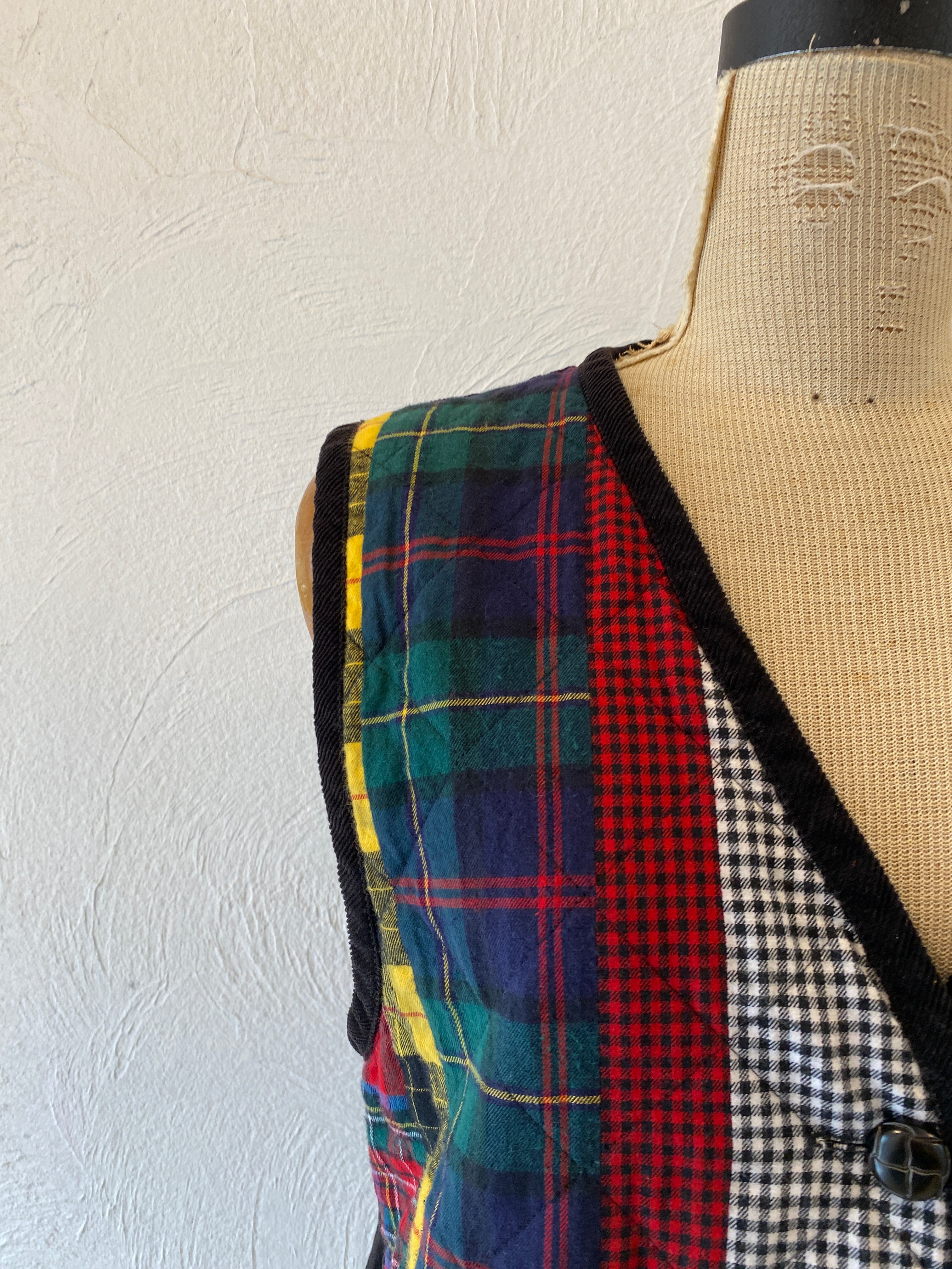 check quilting vest