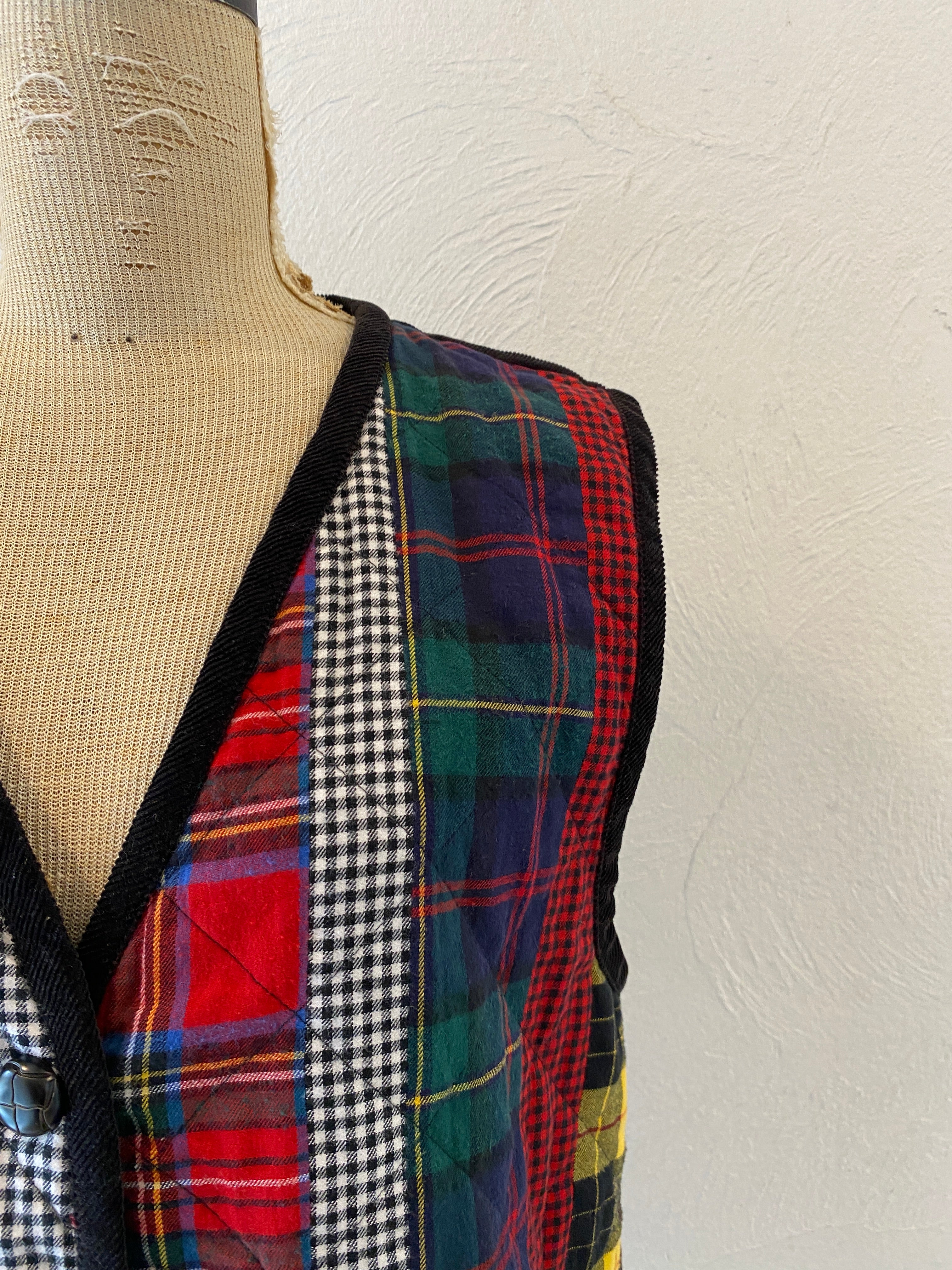 check quilting vest