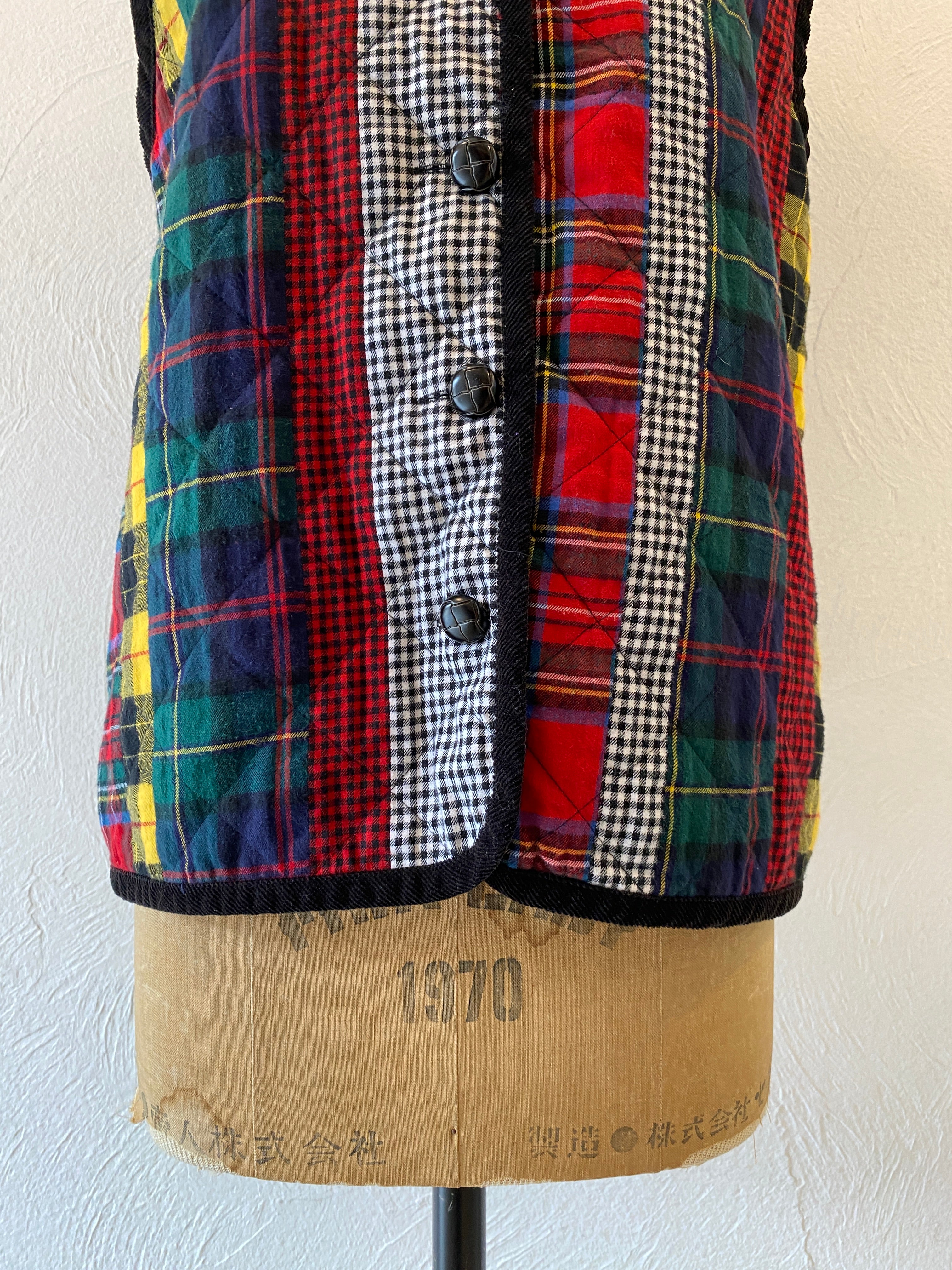 check quilting vest